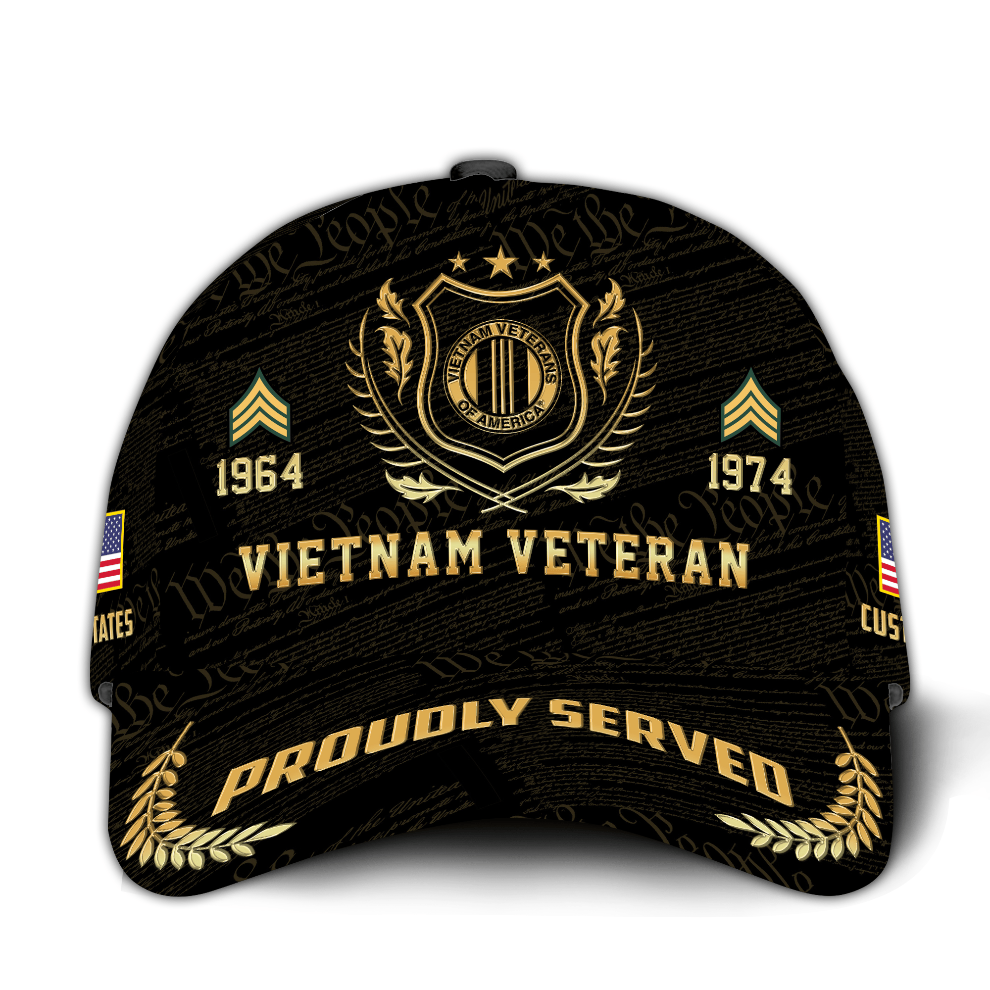Premium Custom Vietnam Veteran Hat VPVC021006, Cap For Vietnam Veterans, Gifts For Veterans Day, Father’s Day