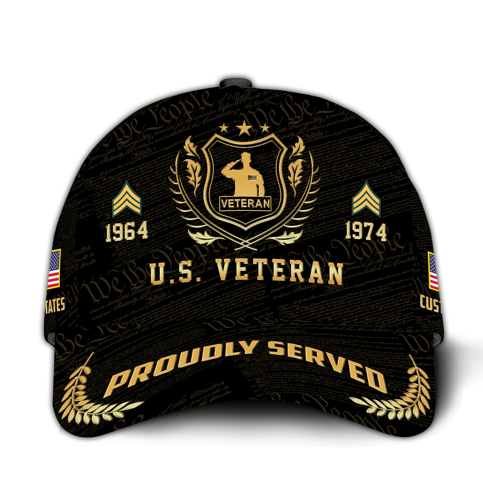 Premium Custom US Veteran Hat VPVC021007, Cap For US Veterans, Gifts For Veterans Day, Father’s Day