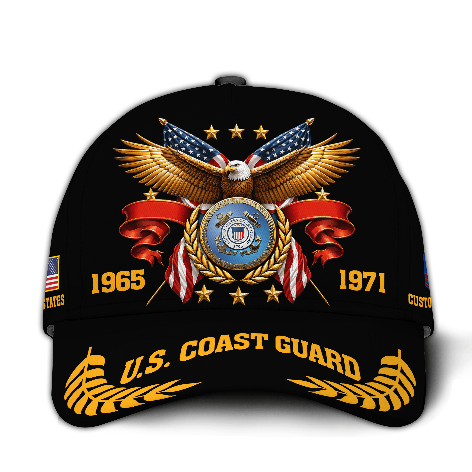 Premium Custom USCG Veteran Hat VPVC021015, Cap For Coast Guard Veterans, Gifts For Veterans Day, Father’s Day