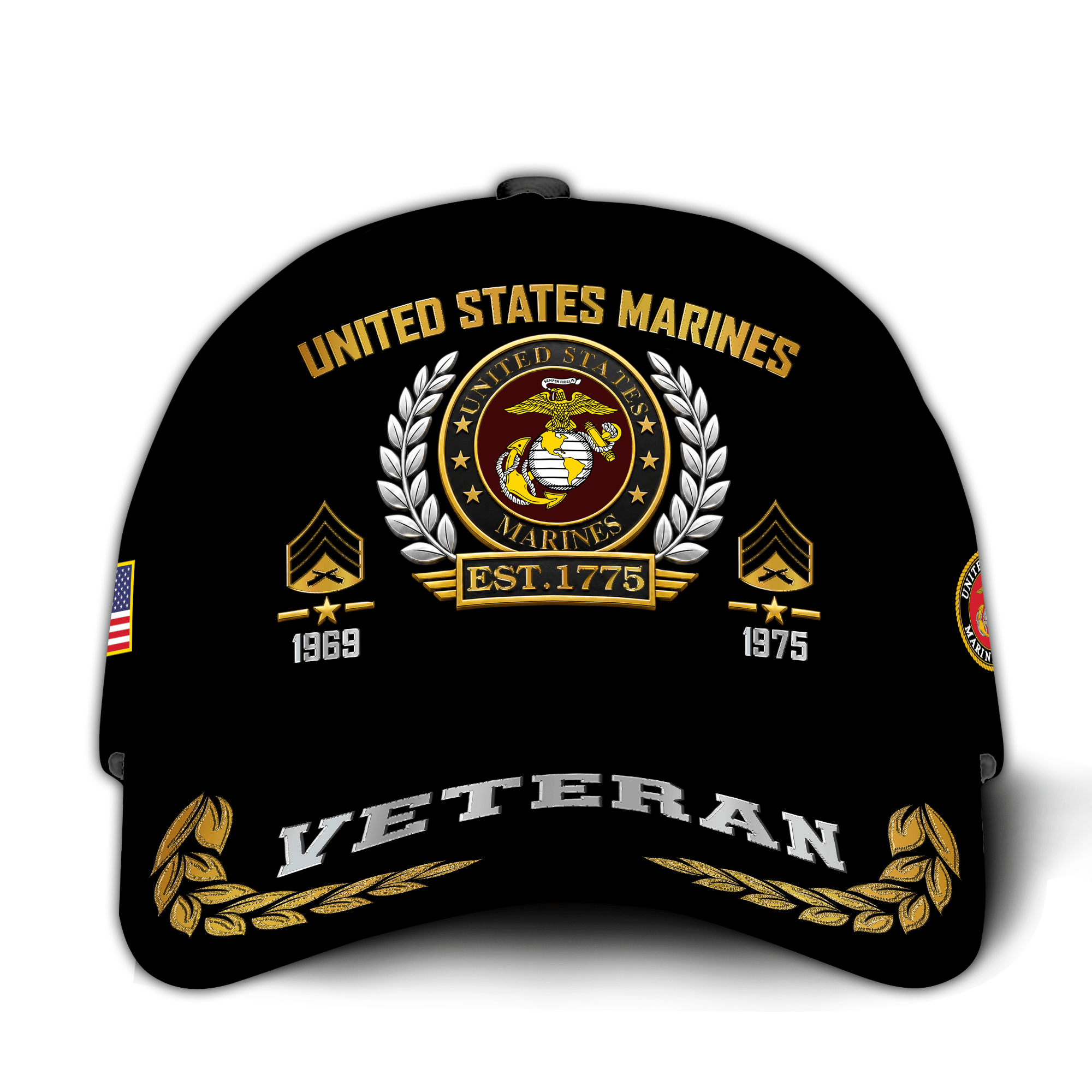 Premium Custom USMC Veteran Hat VPVC021023, Cap For Marine Veterans, Gifts For Veterans Day, Father’s Day