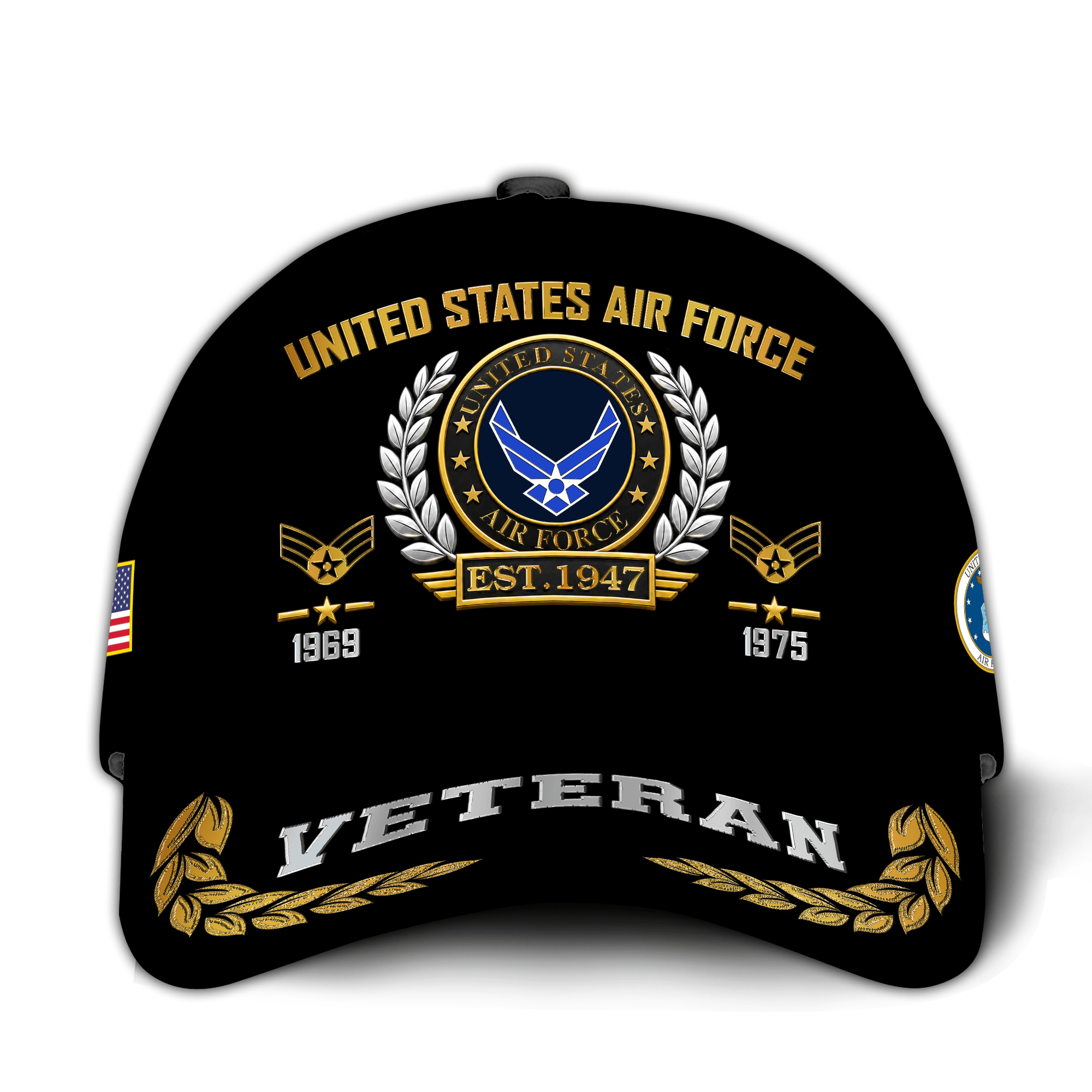 Premium Custom USAF Veteran Hat VPVC021024, Cap For Air Force Veterans, Gifts For Veterans Day, Father’s Day