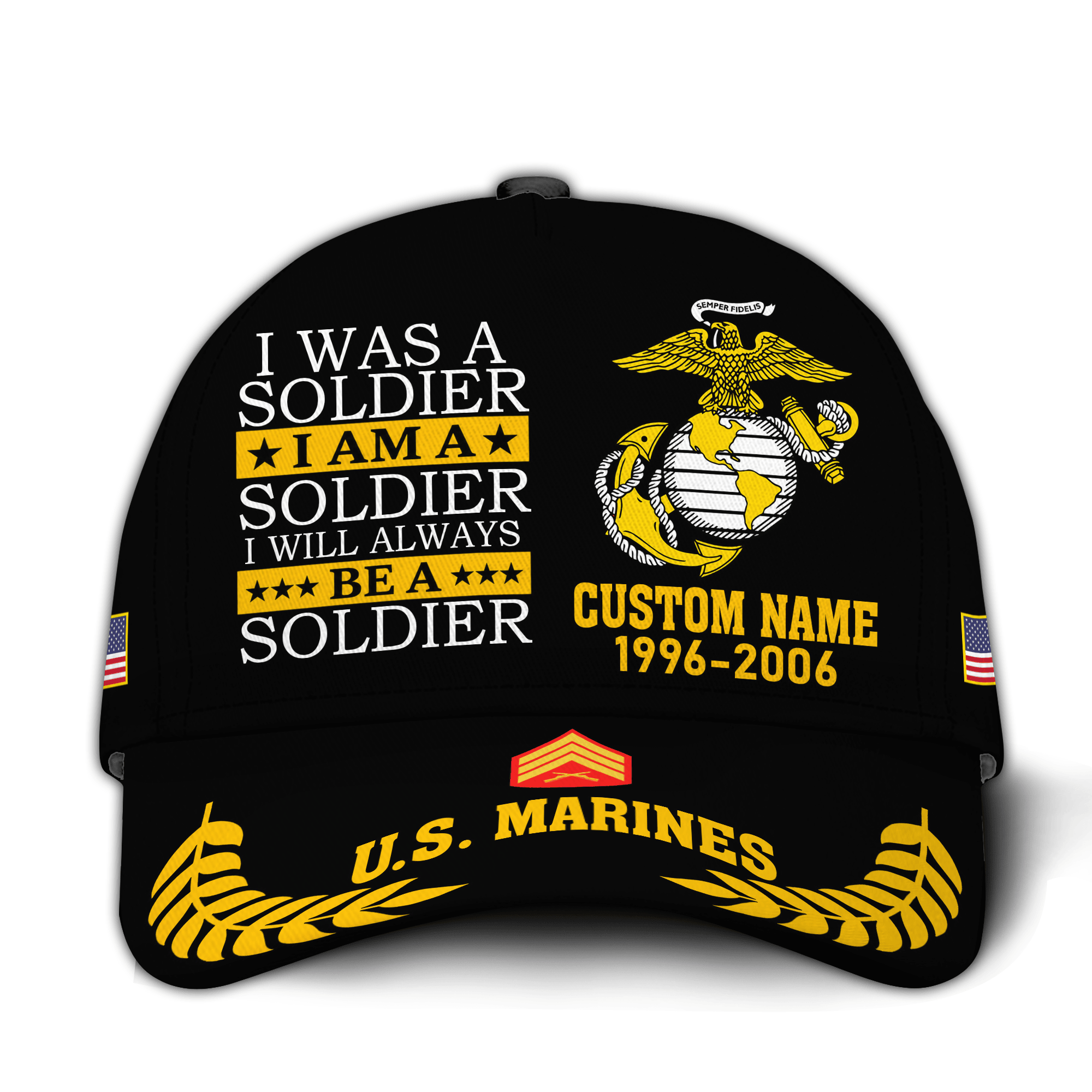 Premium Custom USMC Veteran Hat VPVC021033, Cap For Marine Veterans, Gifts For Veterans Day, Father’s Day