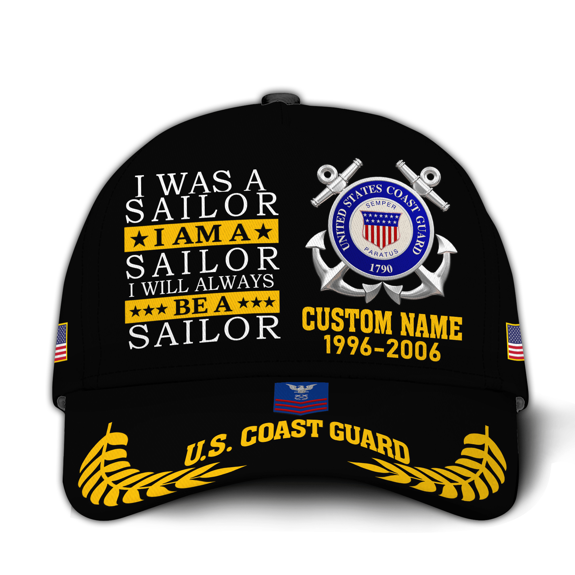 Premium Custom USCG Veteran Hat VPVC021035, Cap For Coast Guard Veterans, Gifts For Veterans Day, Father’s Day