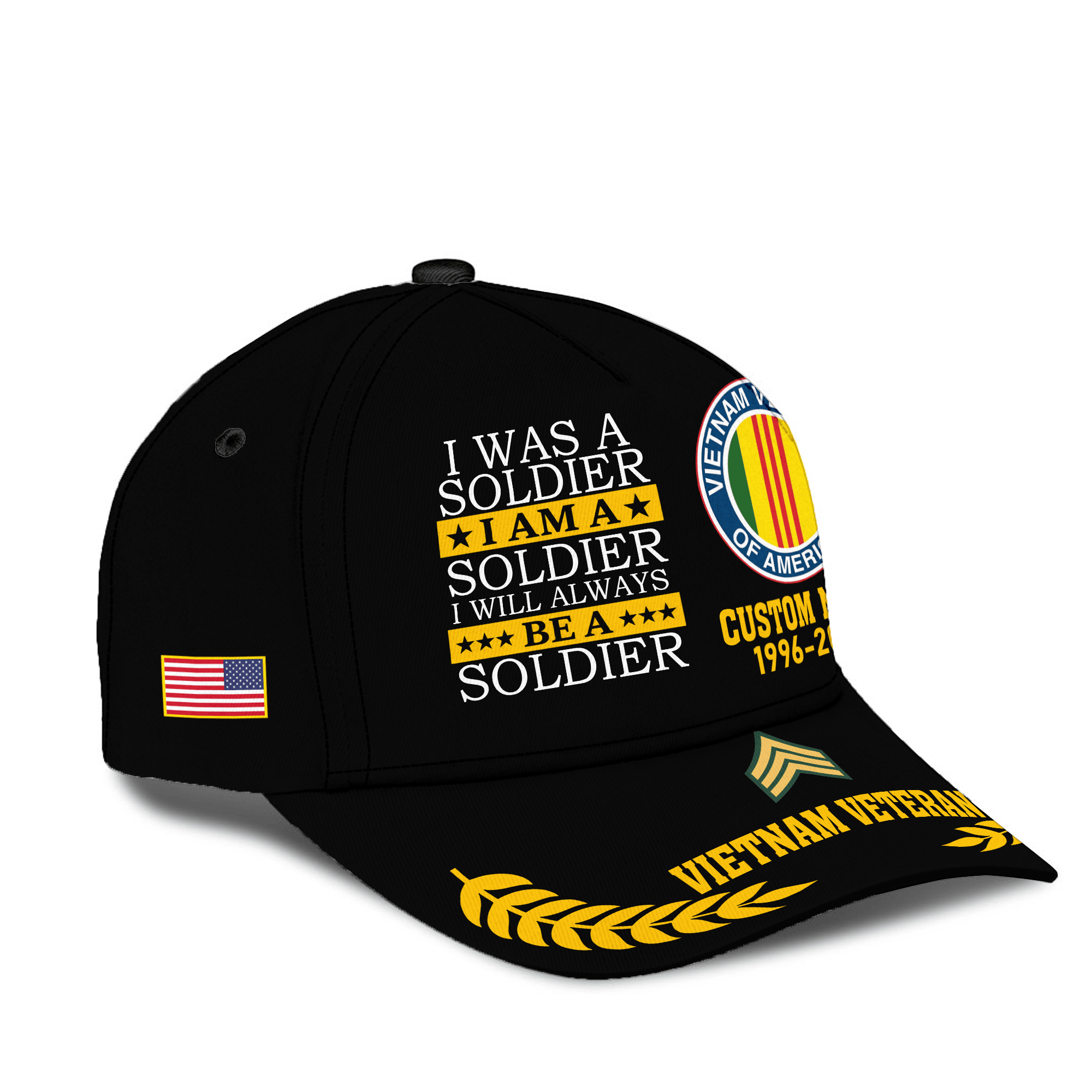 Premium Custom Vietnam Veteran Hat VPVC021036, Cap For Vietnam Veterans, Gifts For Veterans Day, Father’s Day