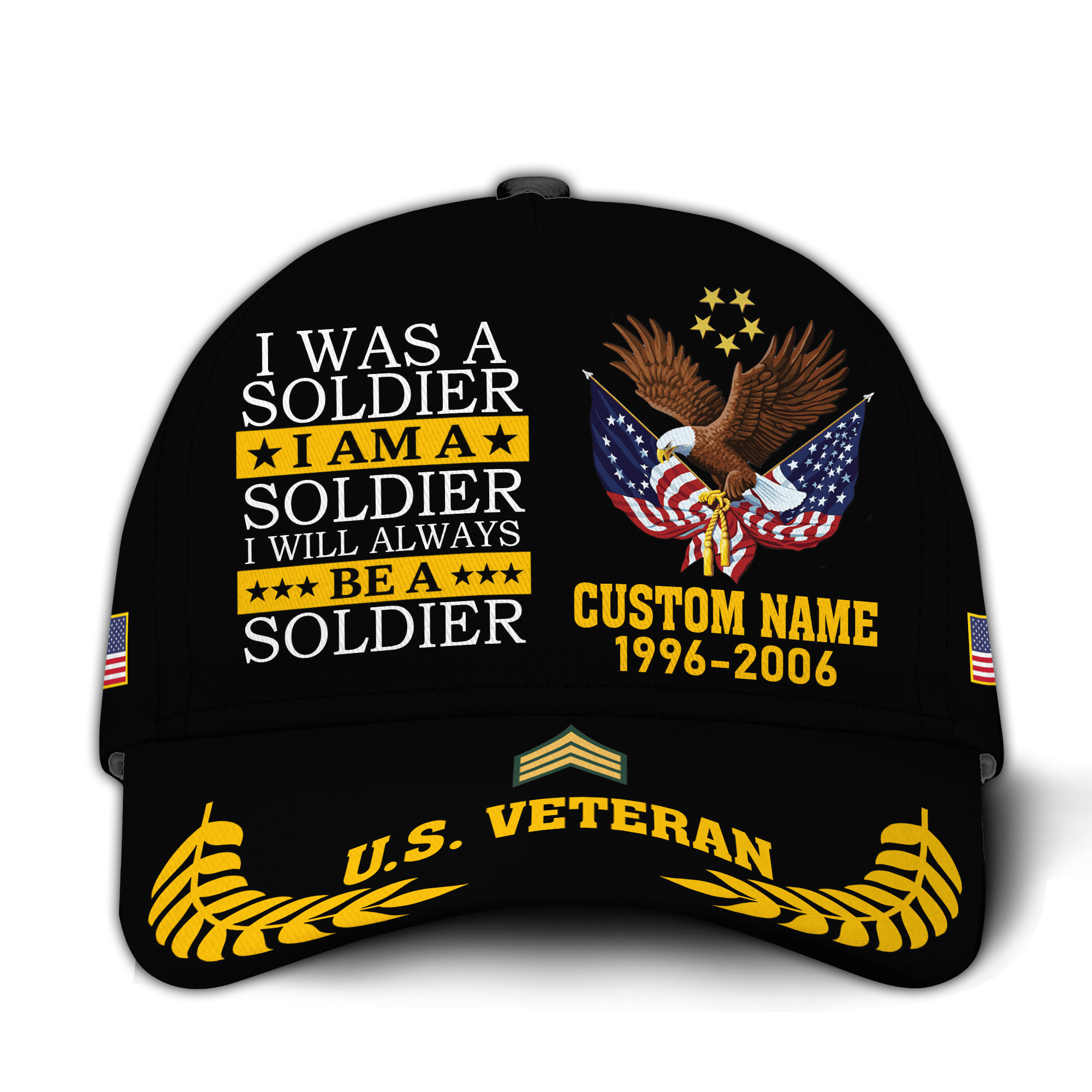 Premium Custom US Veteran Hat VPVC021037, Cap For US Veterans, Gifts For Veterans Day, Father’s Day