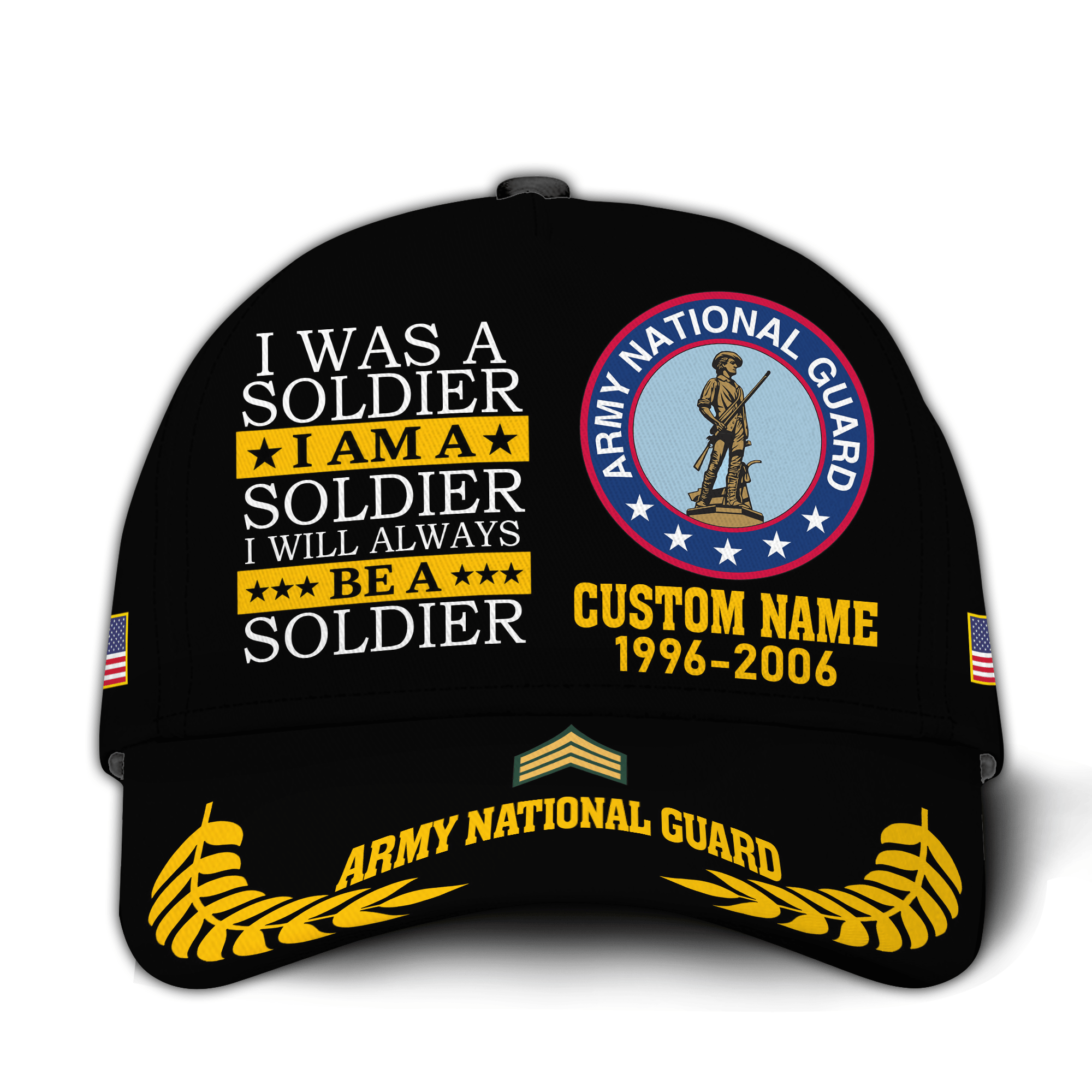 Premium Custom Army National Guard Veteran Hat VPVC021038, Cap For Army National Guard Veteran, Gifts For Veterans Day, Father’s Day