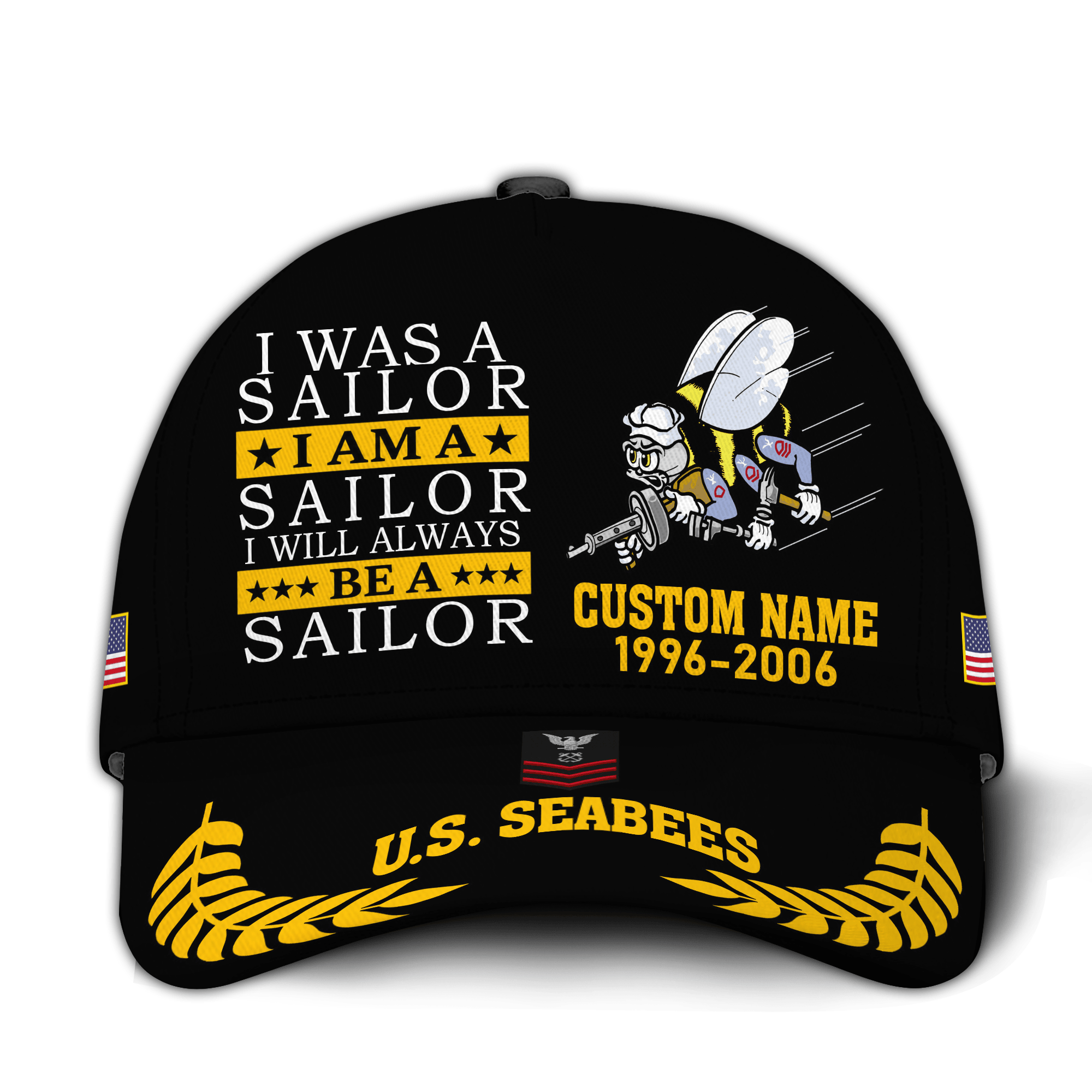 Premium Custom US Seabees Veteran Hat VPVC021039, Cap For Seabees Veteran, Gifts For Veterans Day, Father’s Day