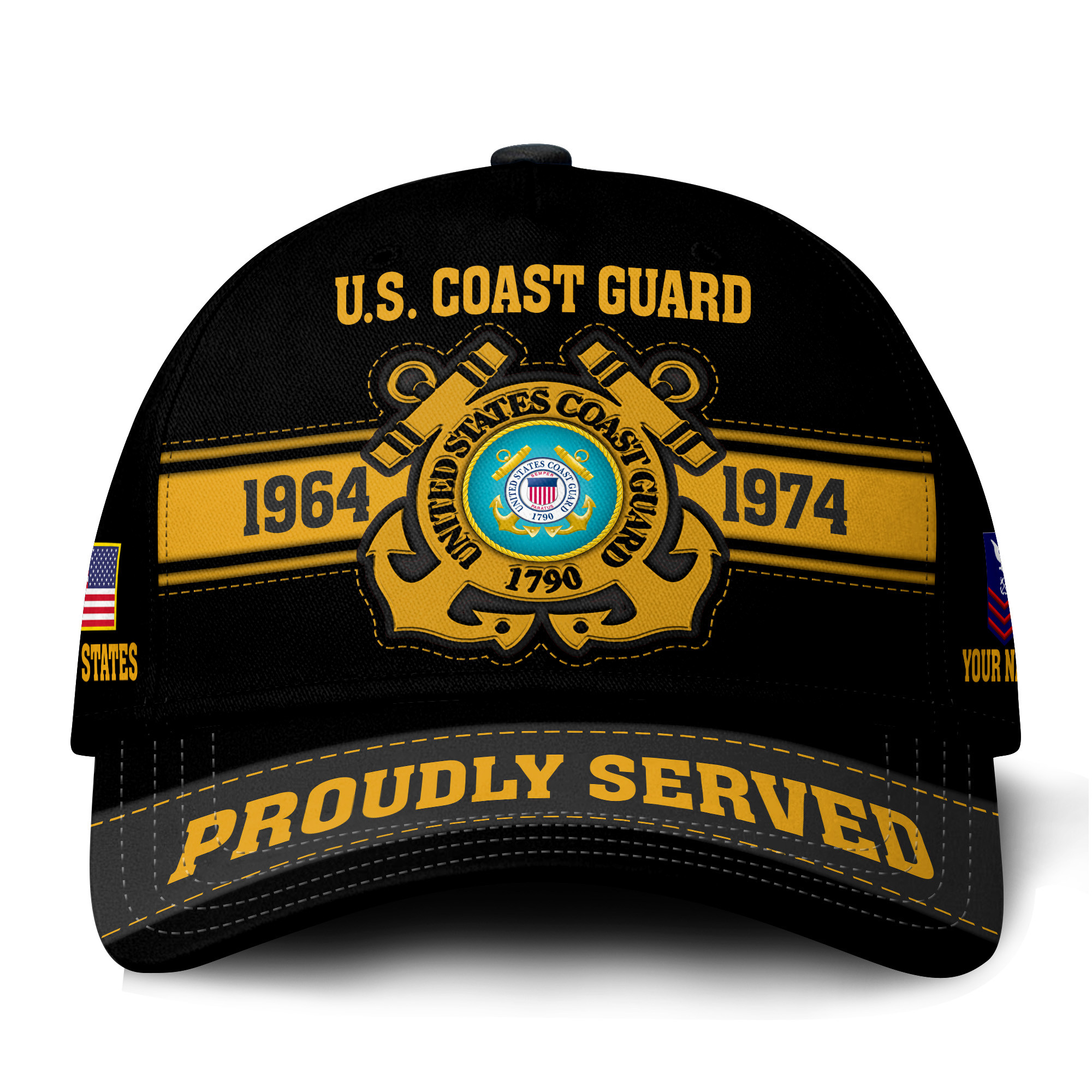 Premium Custom USCG Veteran Hat VPVC021045, Cap For Coast Guard Veterans, Gifts For Veterans Day, Father’s Day
