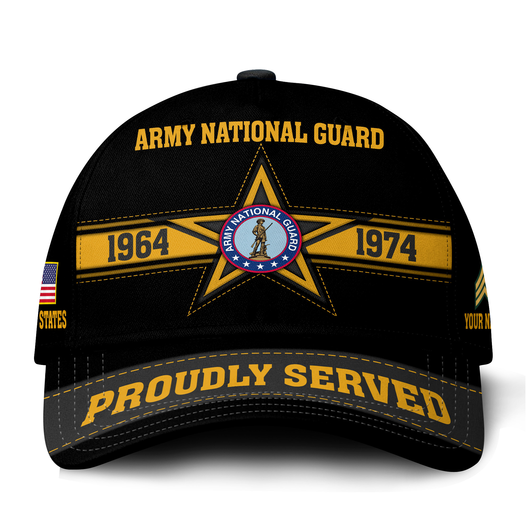 Premium Custom Army National Guard Veteran Hat VPVC021048, Cap For Army National Guard Veteran, Gifts For Veterans Day, Father’s Day