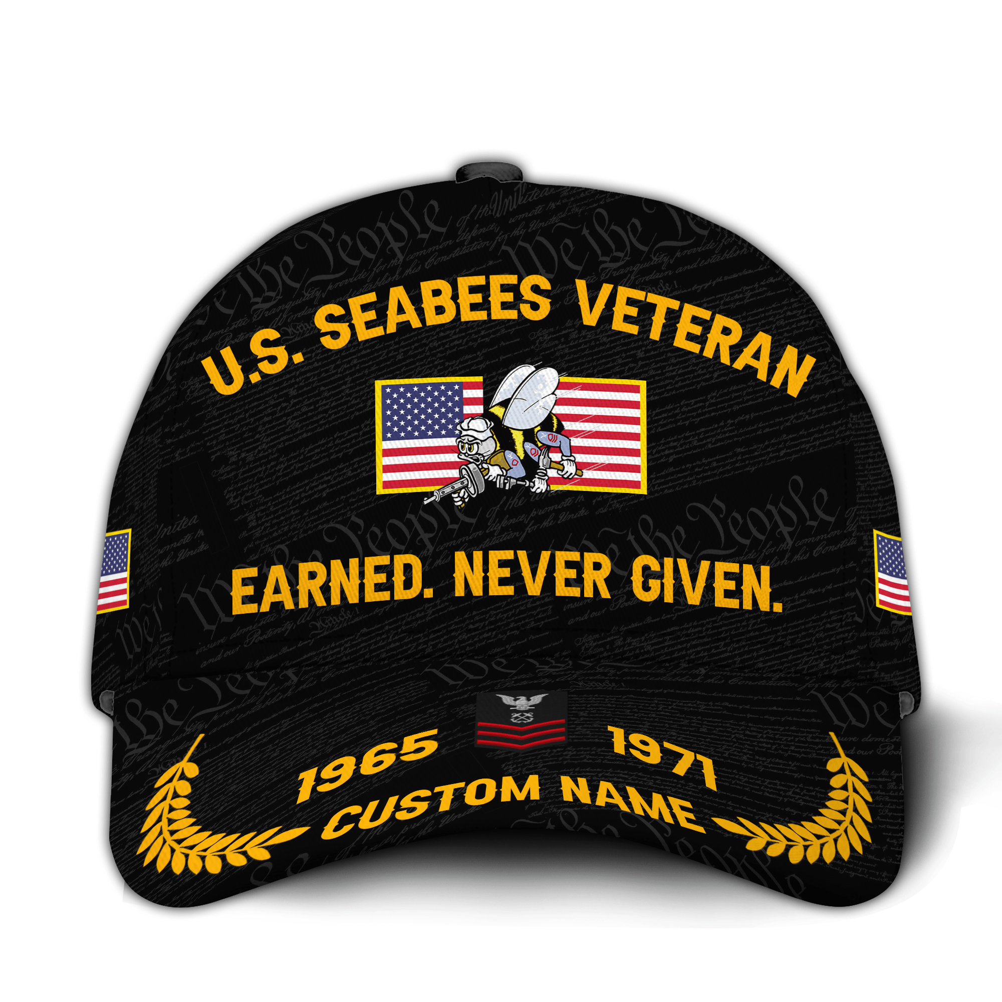 Premium Custom US Seabees Veteran Hat VPVC021069, Cap For Seabees Veteran, Gifts For Veterans Day, Father’s Day