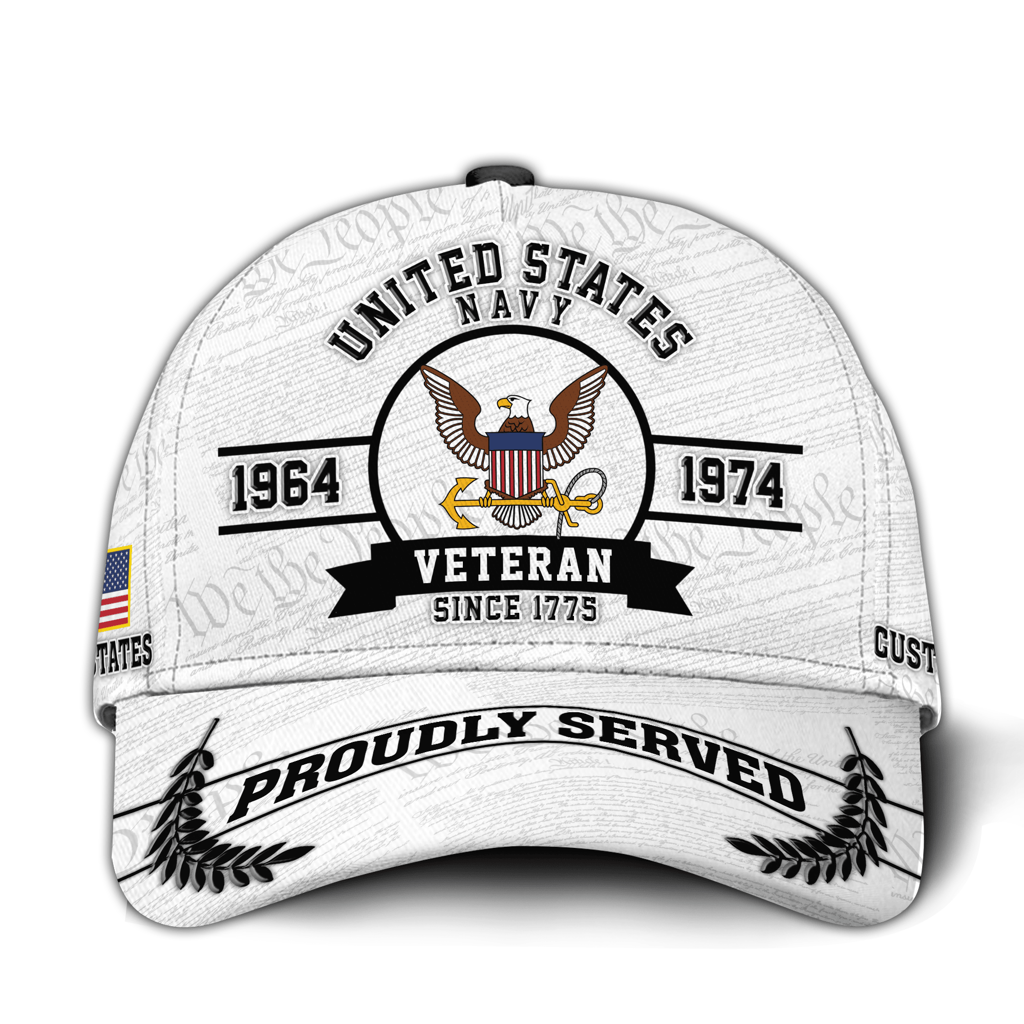 Premium Custom US Navy Veteran Hat VPVC021072, Cap For Navy Veterans, Gifts For Veterans Day, Father’s Day
