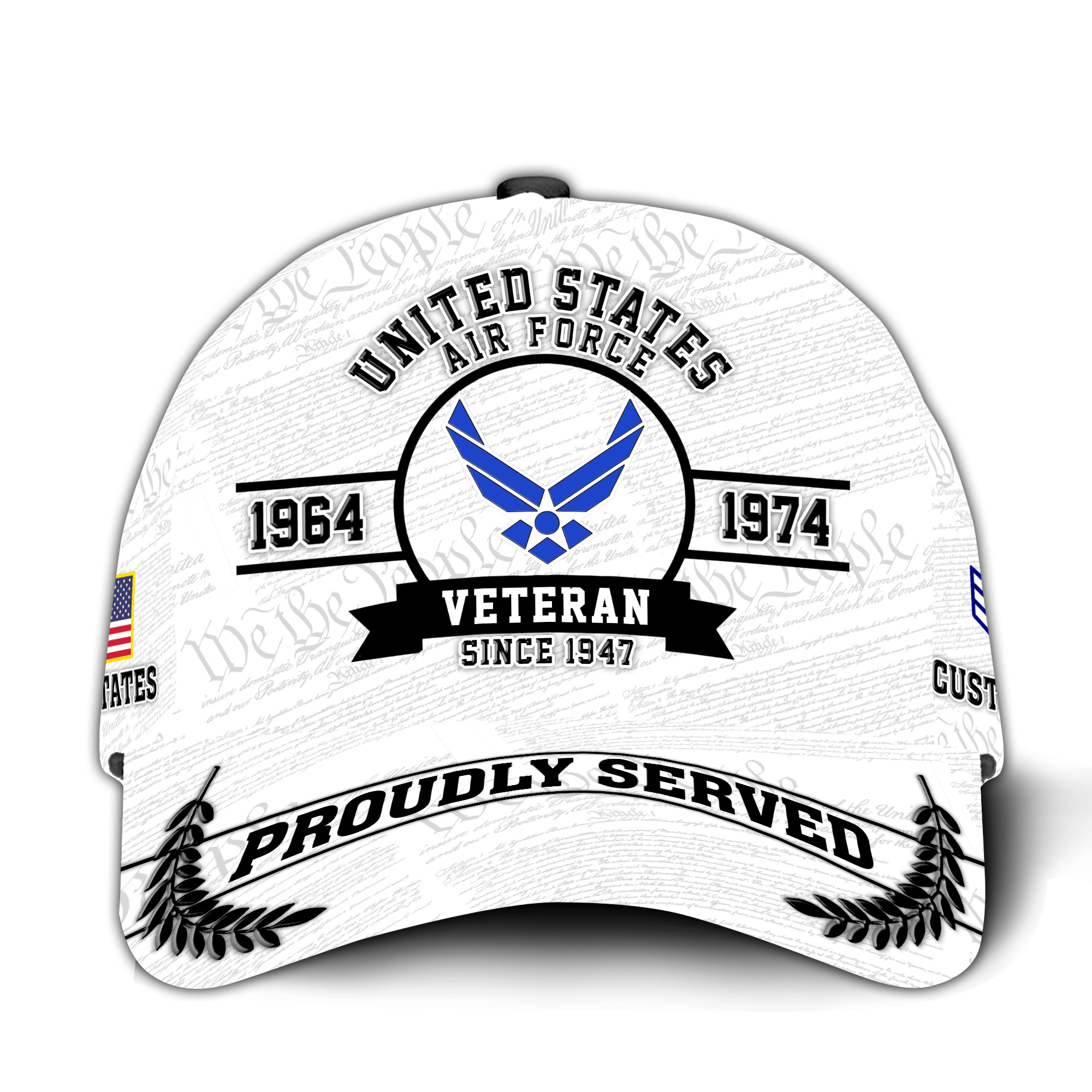 Premium Custom USAF Veteran Hat VPVC021074, Cap For Air Force Veterans, Gifts For Veterans Day, Father’s Day