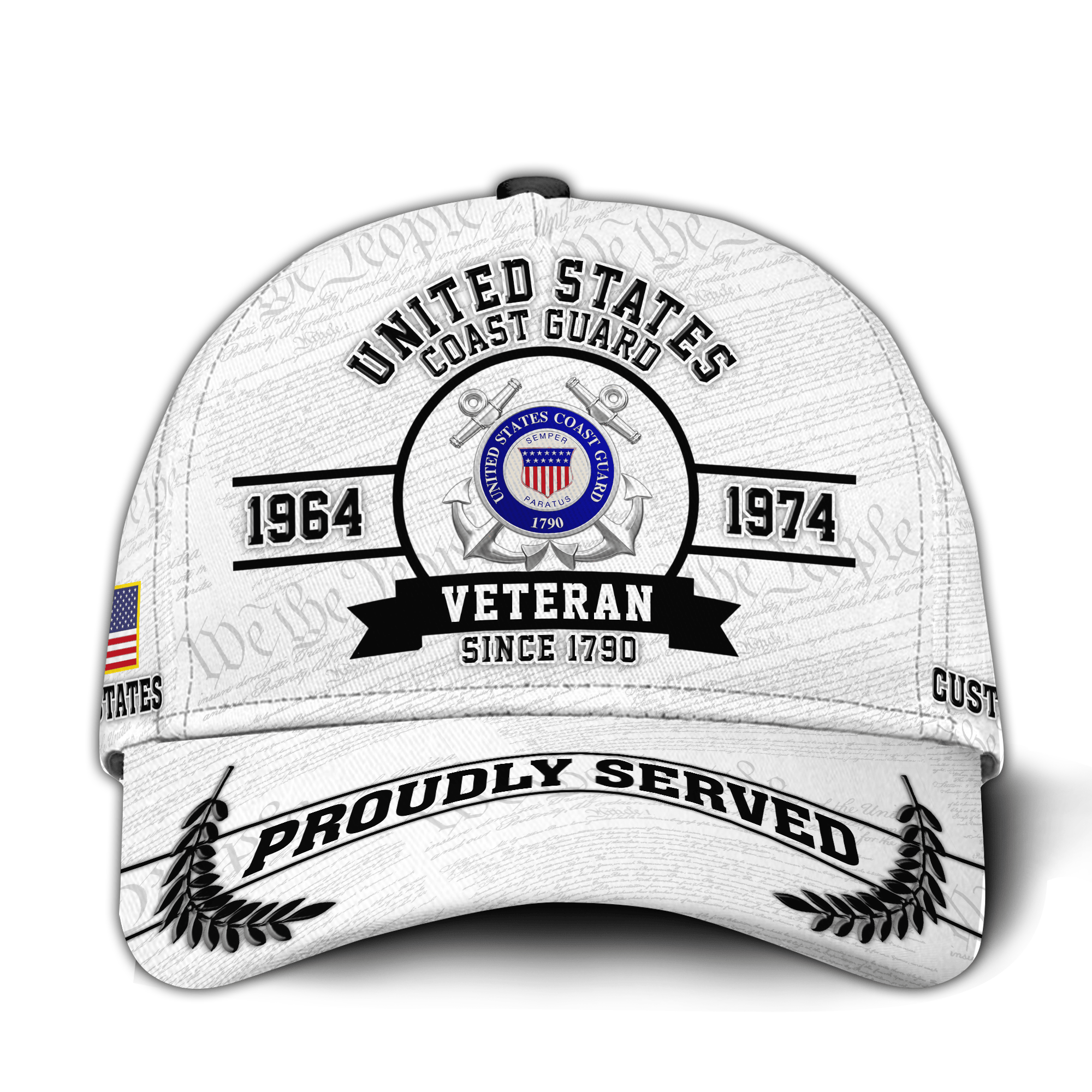 Premium Custom USCG Veteran Hat VPVC021075, Cap For Coast Guard Veterans, Gifts For Veterans Day, Father’s Day