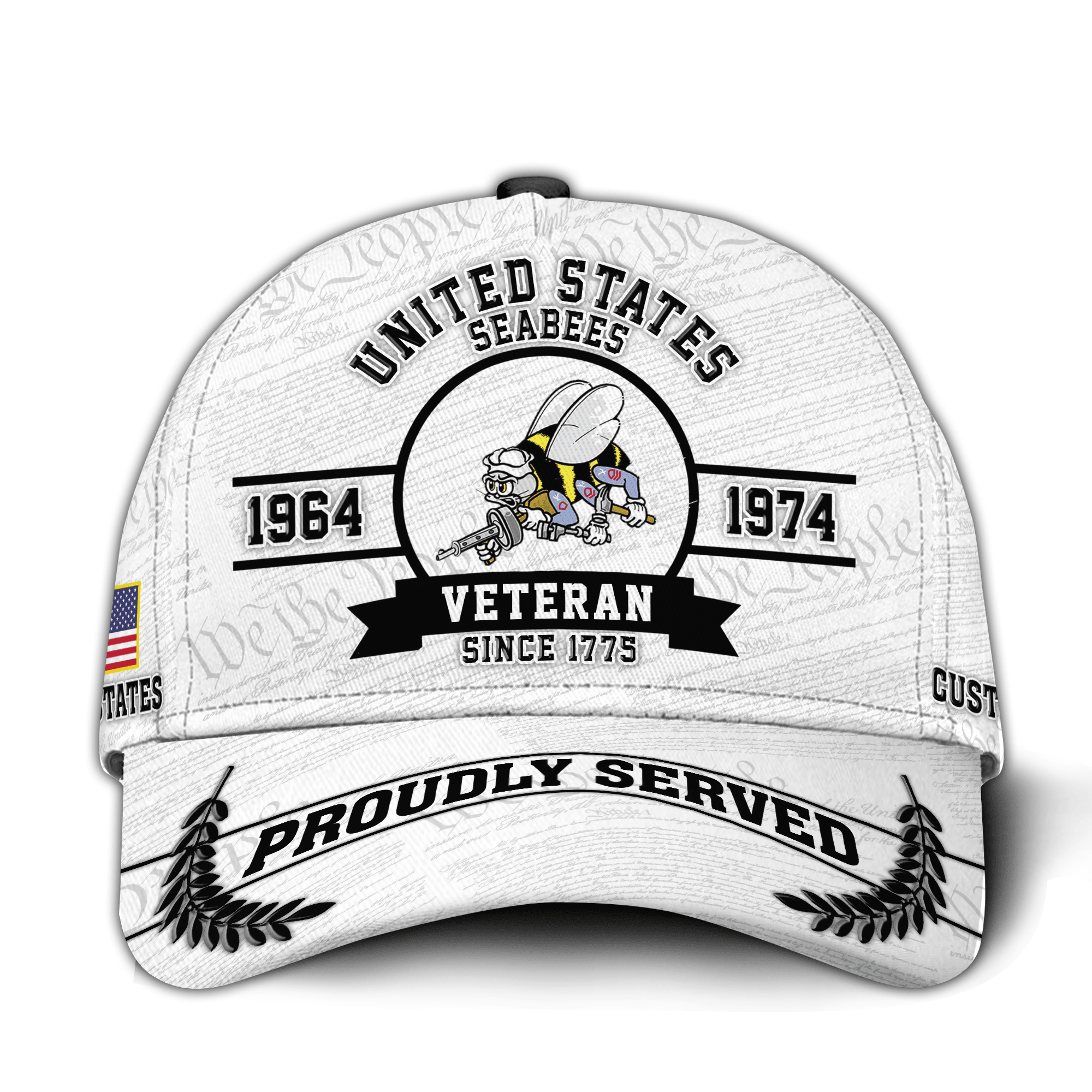 Premium Custom US Seabees Veteran Hat VPVC021079, Cap For Seabees Veteran, Gifts For Veterans Day, Father’s Day