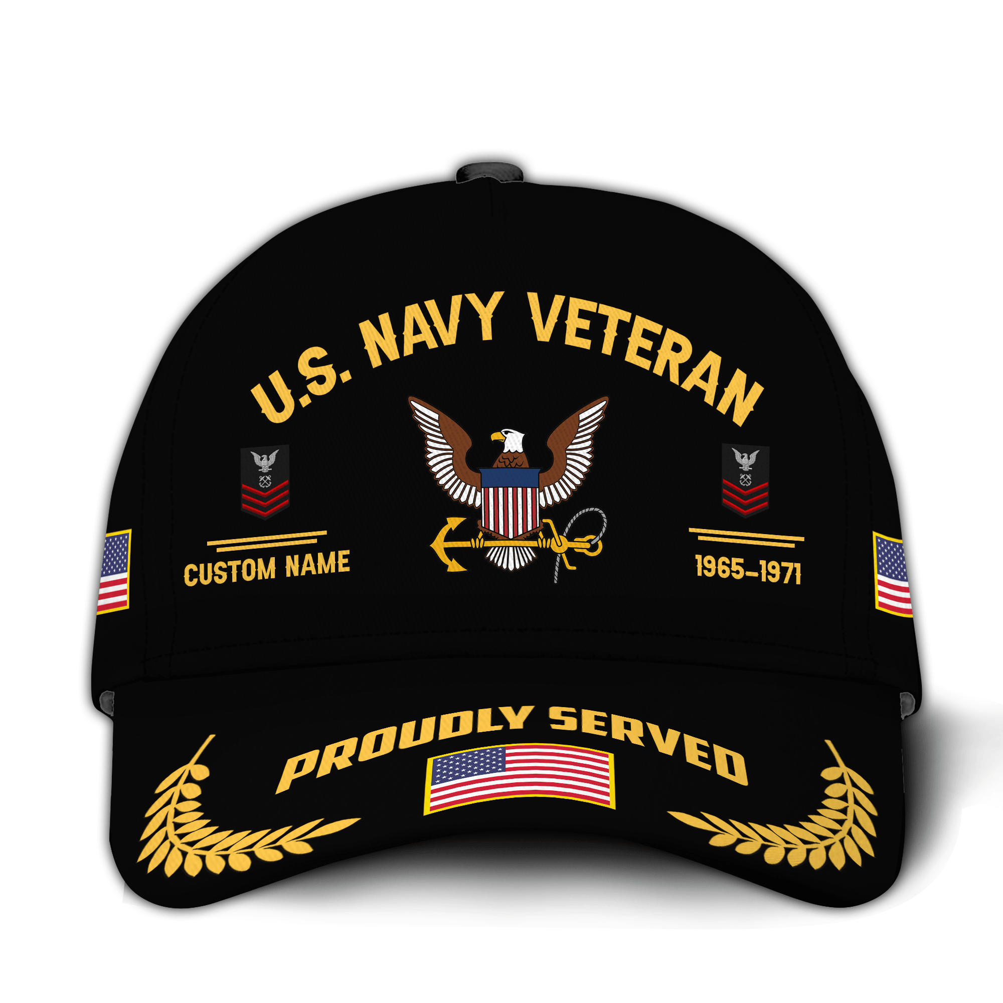 Premium Custom US Navy Veteran Hat VPVC021082, Cap For Navy Veterans, Gifts For Veterans Day, Father’s Day