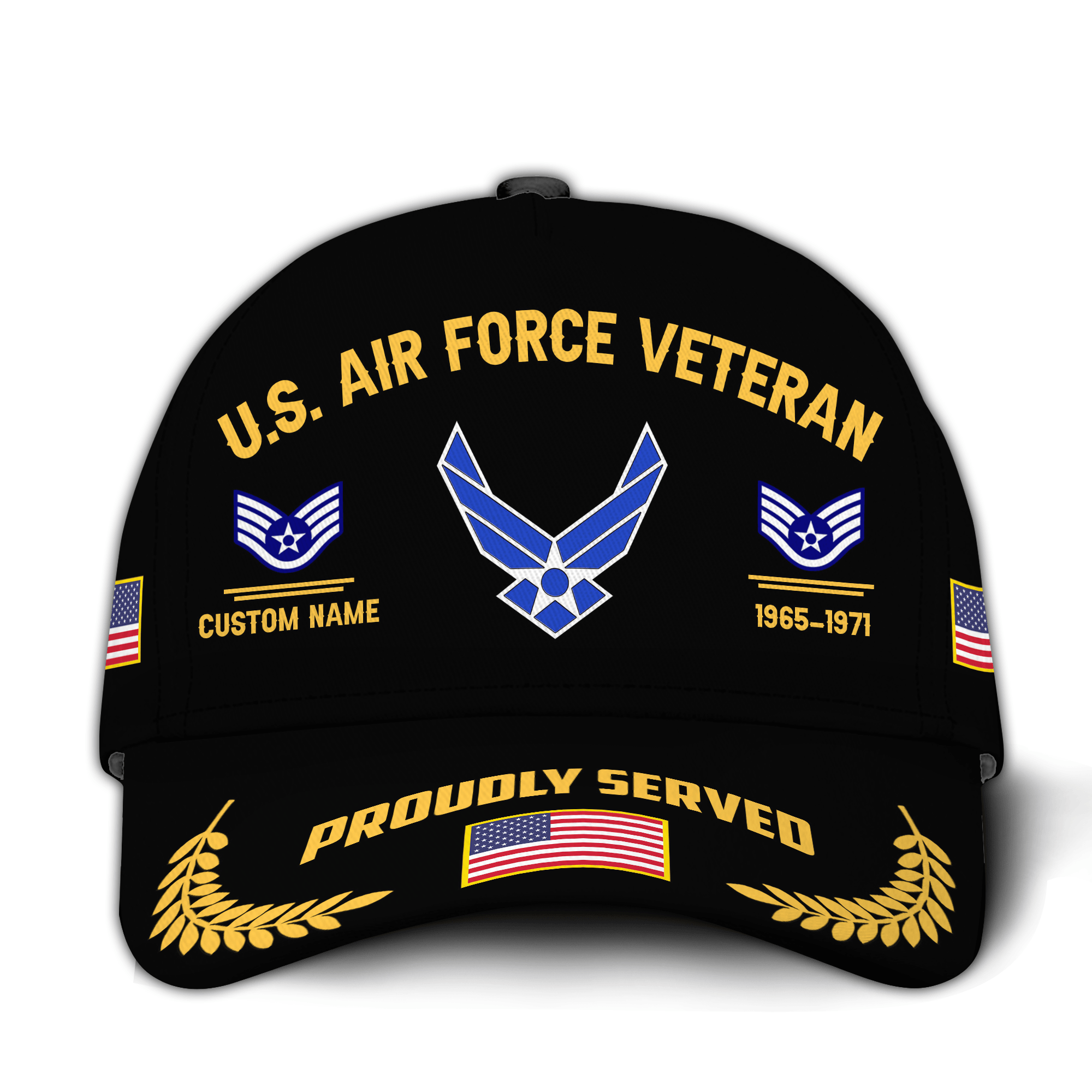 Premium Custom USAF Veteran Hat VPVC021084, Cap For Air Force Veterans, Gifts For Veterans Day, Father’s Day