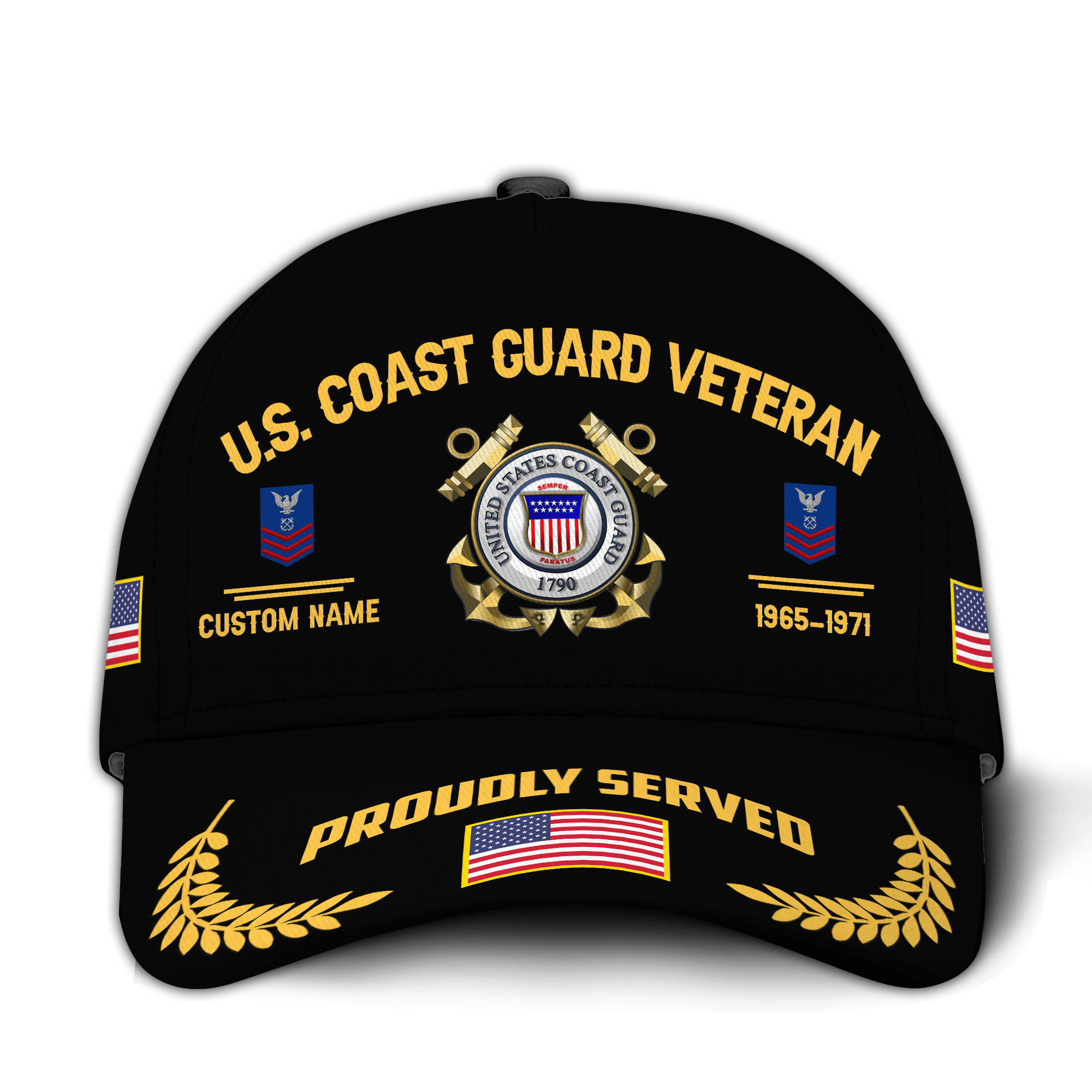 Premium Custom USCG Veteran Hat VPVC021085, Cap For Coast Guard Veterans, Gifts For Veterans Day, Father’s Day