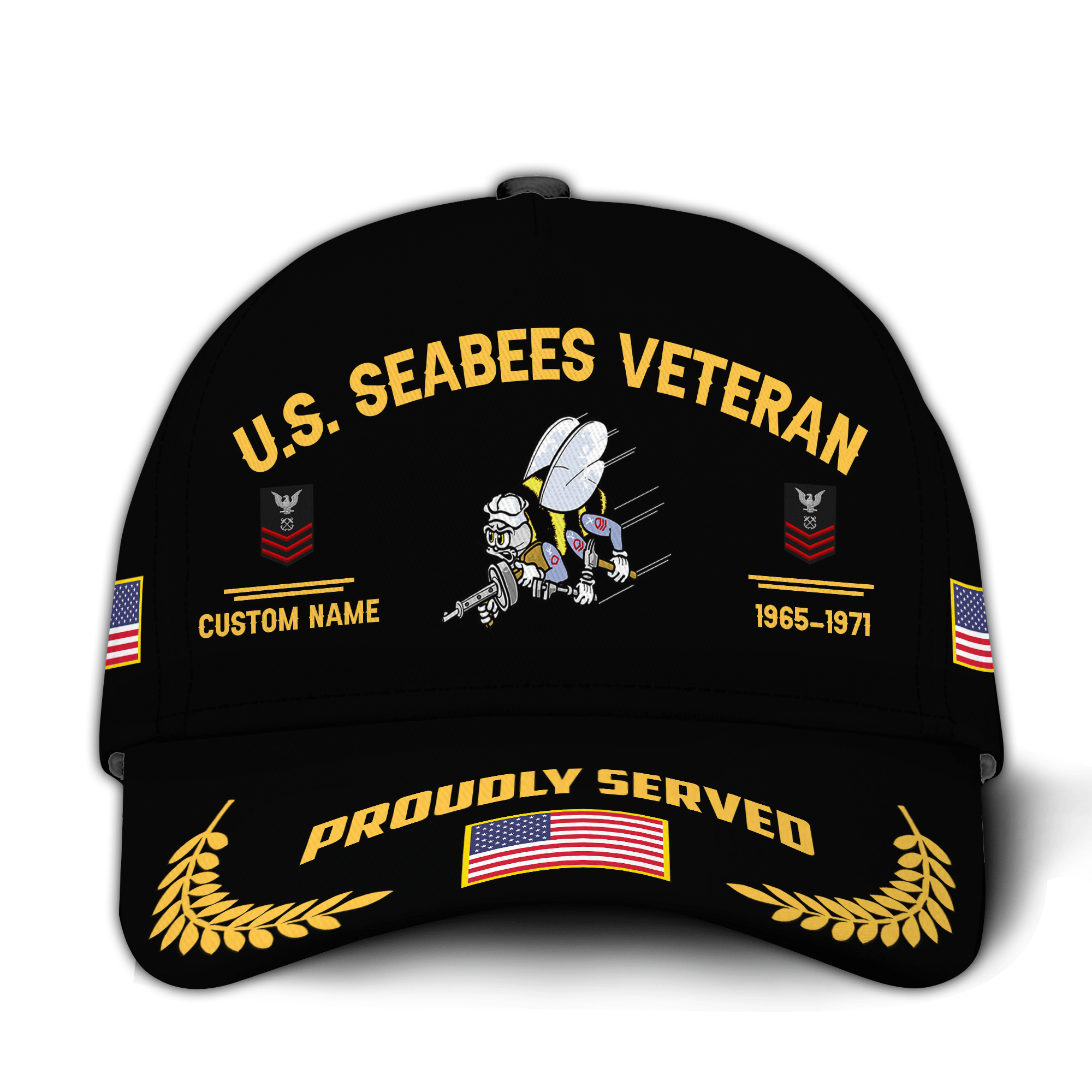 Premium Custom US Seabees Veteran Hat VPVC021089, Cap For Seabees Veteran, Gifts For Veterans Day, Father’s Day