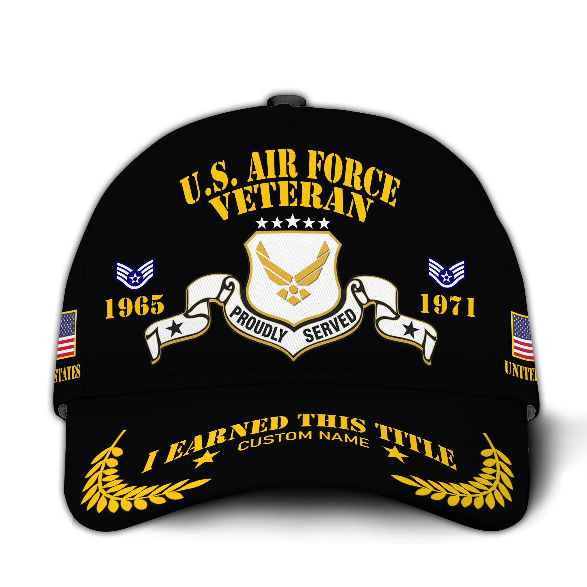 Premium Custom USAF Veteran Hat VPVC021094, Cap For Air Force Veterans, Gifts For Veterans Day, Father’s Day