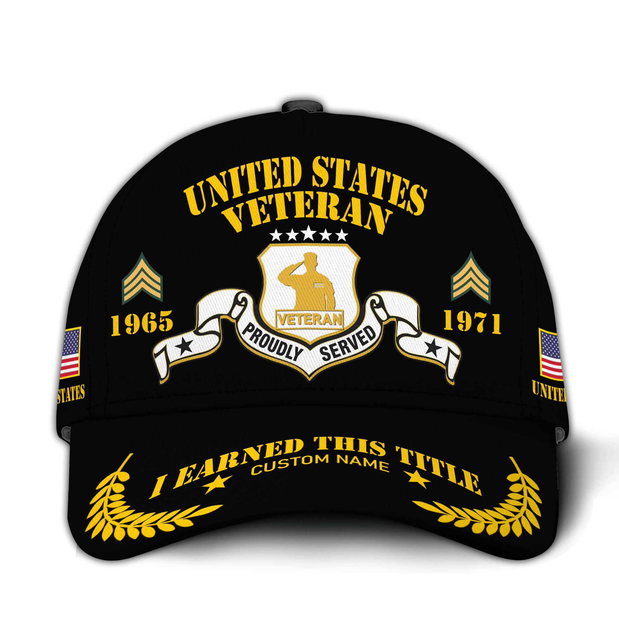 Premium Custom US Veteran Hat VPVC021097, Cap For US Veterans, Gifts For Veterans Day, Father’s Day