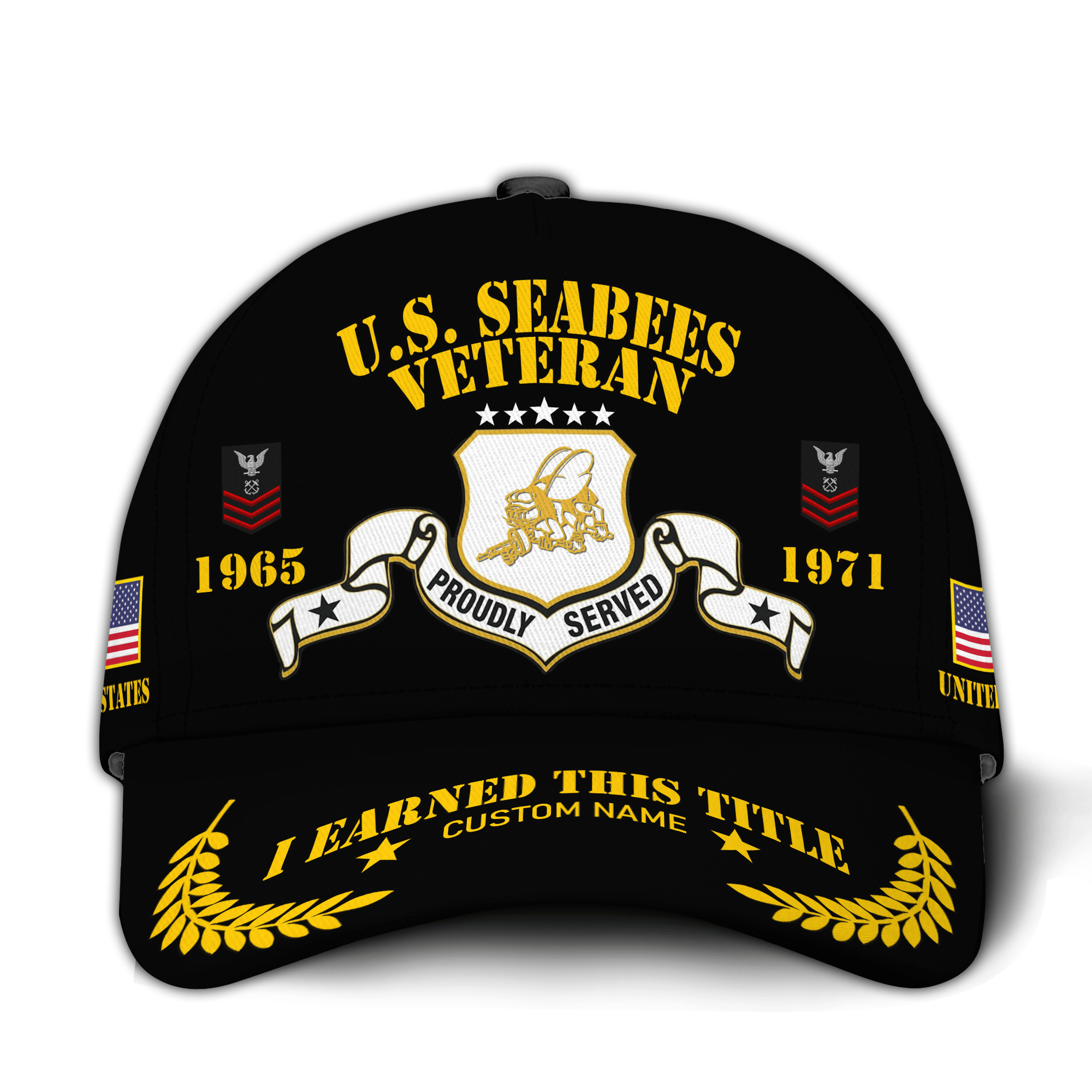 Premium Custom US Seabees Veteran Hat VPVC021099, Cap For Seabees Veteran, Gifts For Veterans Day, Father’s Day