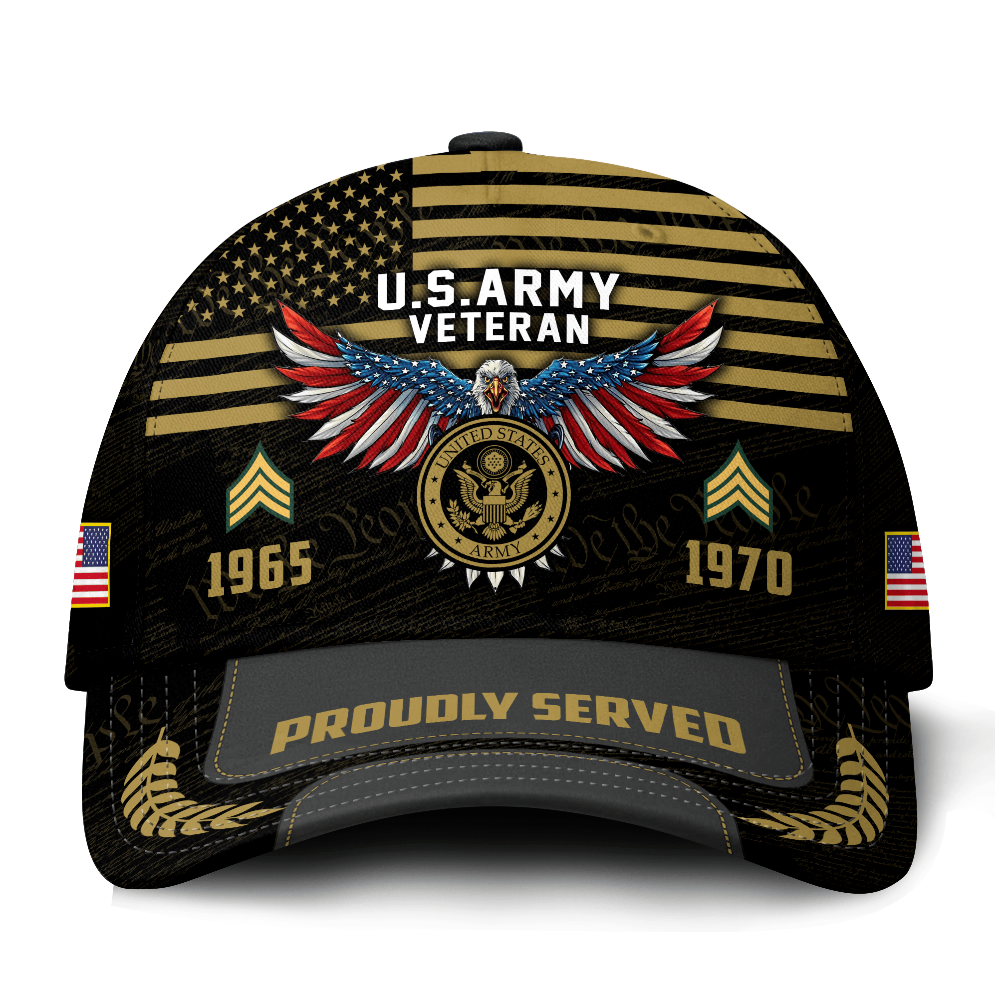 Premium Custom US Army Veteran Hat VPVC021121, Cap For Army Veterans, Gifts For Veterans Day, Father’s Day