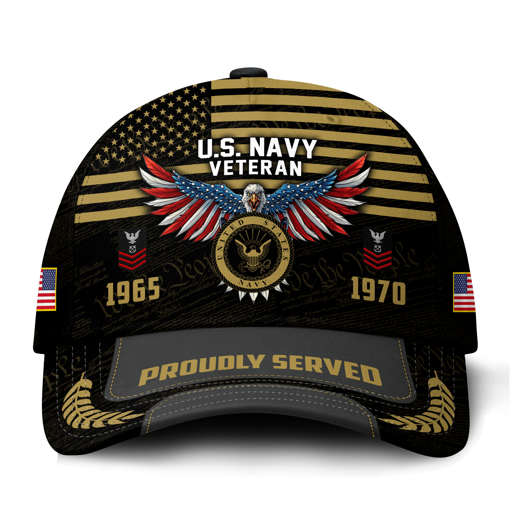 Premium Custom US Navy Veteran Hat VPVC021122, Cap For Navy Veterans, Gifts For Veterans Day, Father’s Day