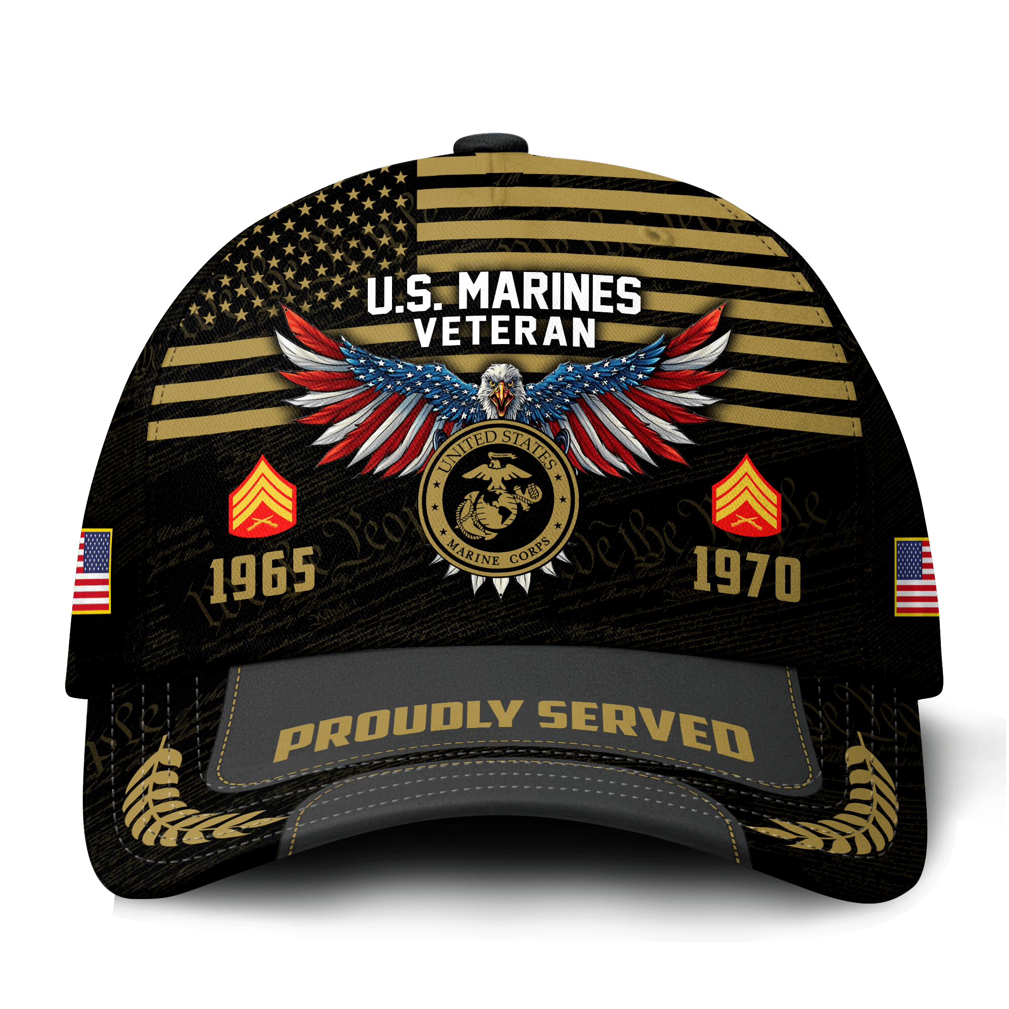 Premium Custom USMC Veteran Hat VPVC021123, Cap For Marine Veterans, Gifts For Veterans Day, Father’s Day