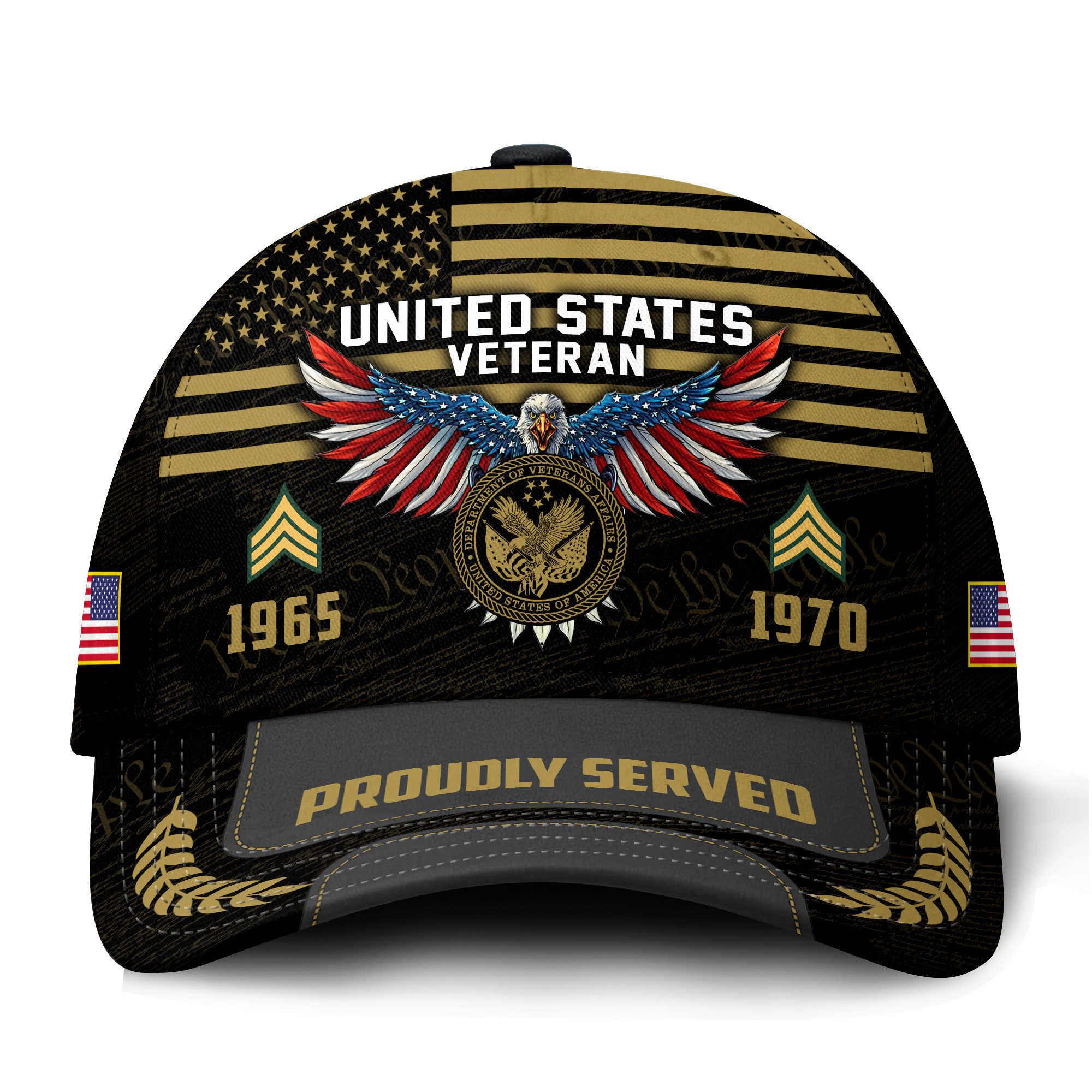 Premium Custom US Veteran Hat VPVC021127, Cap For US Veterans, Gifts For Veterans Day, Father’s Day