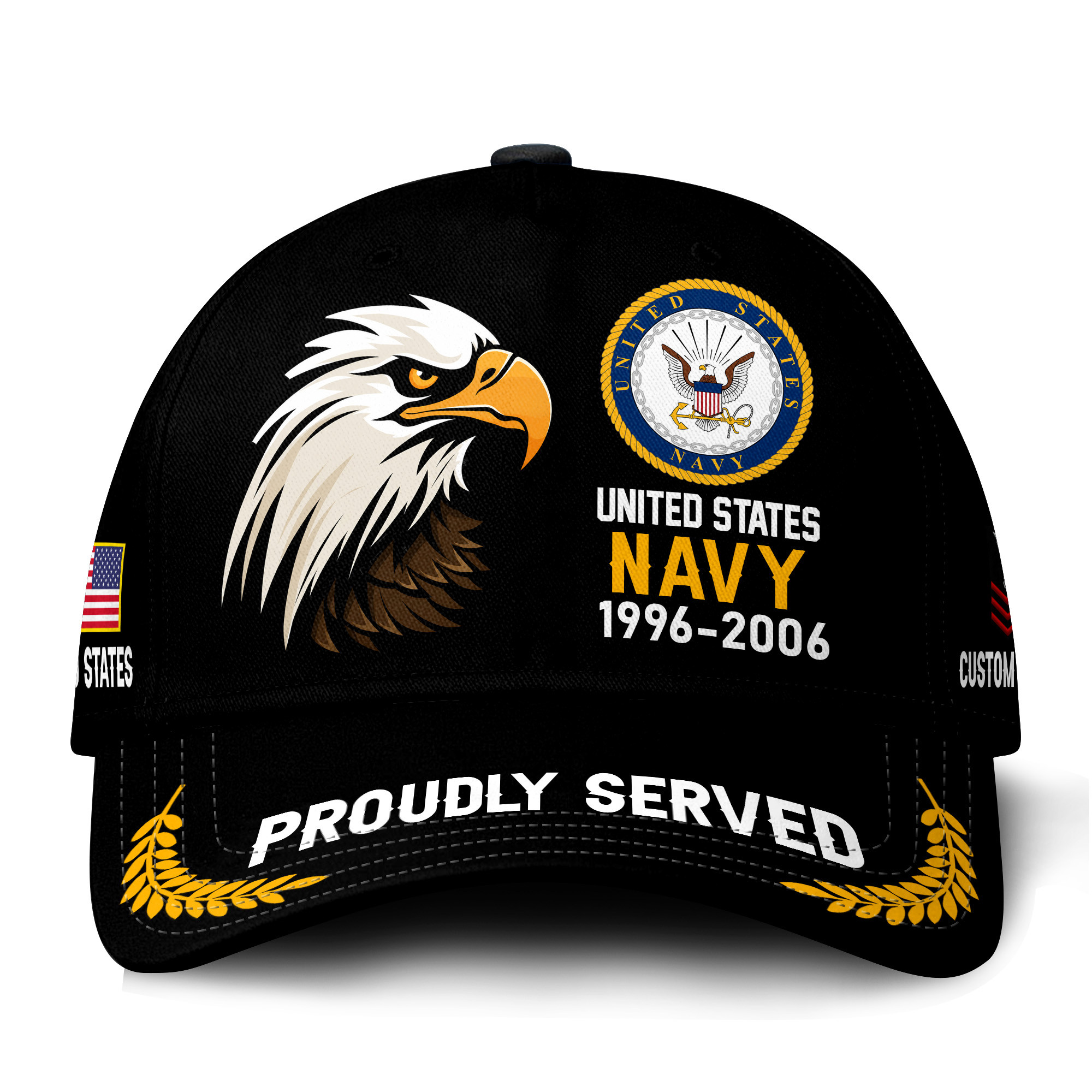 Premium Custom US Navy Veteran Hat VPVC021132, Cap For Navy Veterans, Gifts For Veterans Day, Father’s Day
