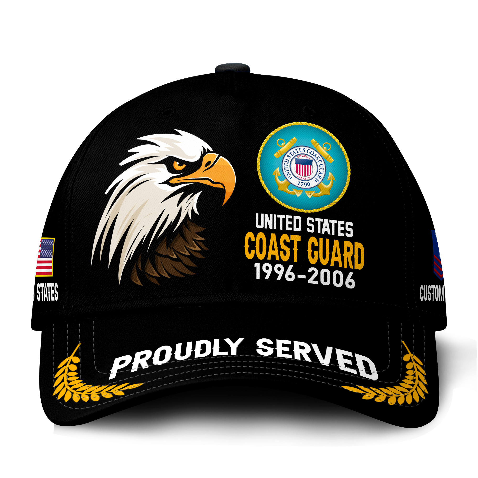 Premium Custom USCG Veteran Hat VPVC021135, Cap For Coast Guard Veterans, Gifts For Veterans Day, Father’s Day