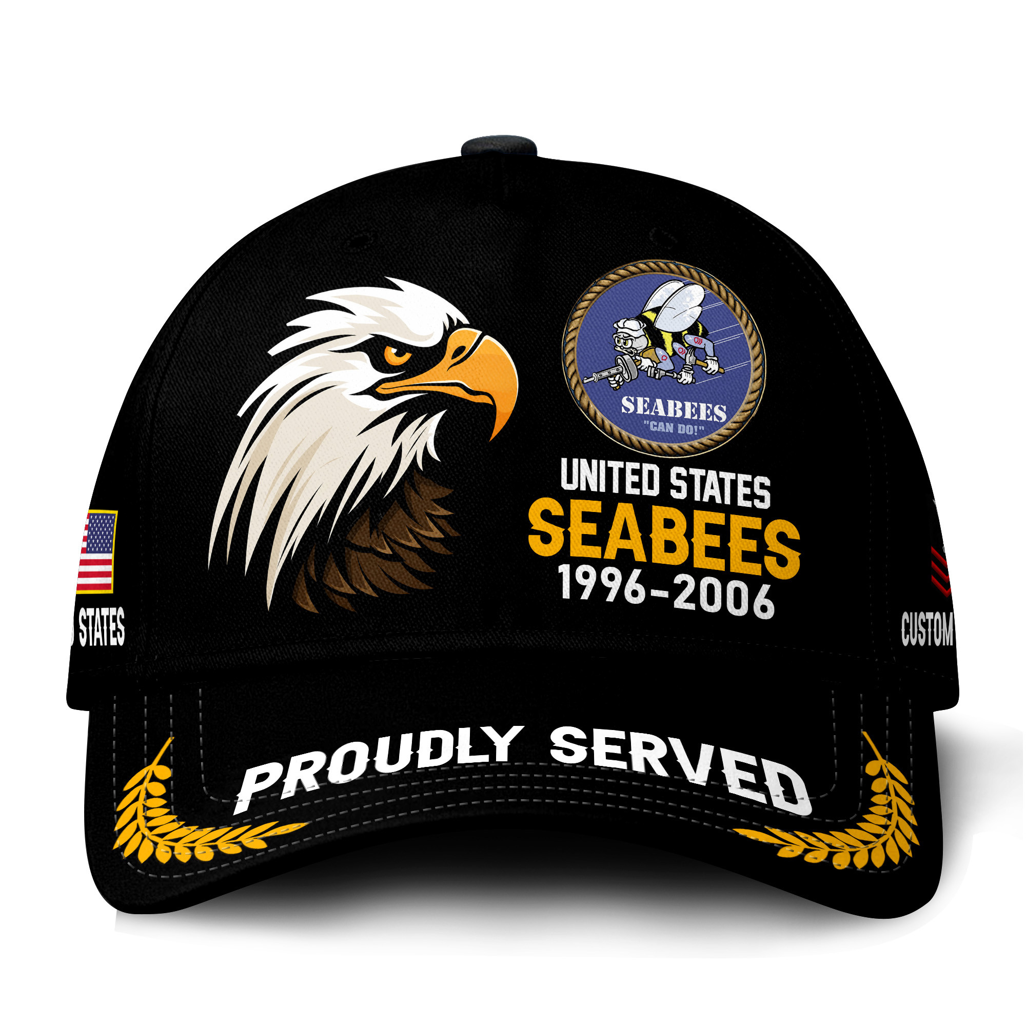 Premium Custom US Seabees Veteran Hat VPVC021139, Cap For Seabees Veteran, Gifts For Veterans Day, Father’s Day