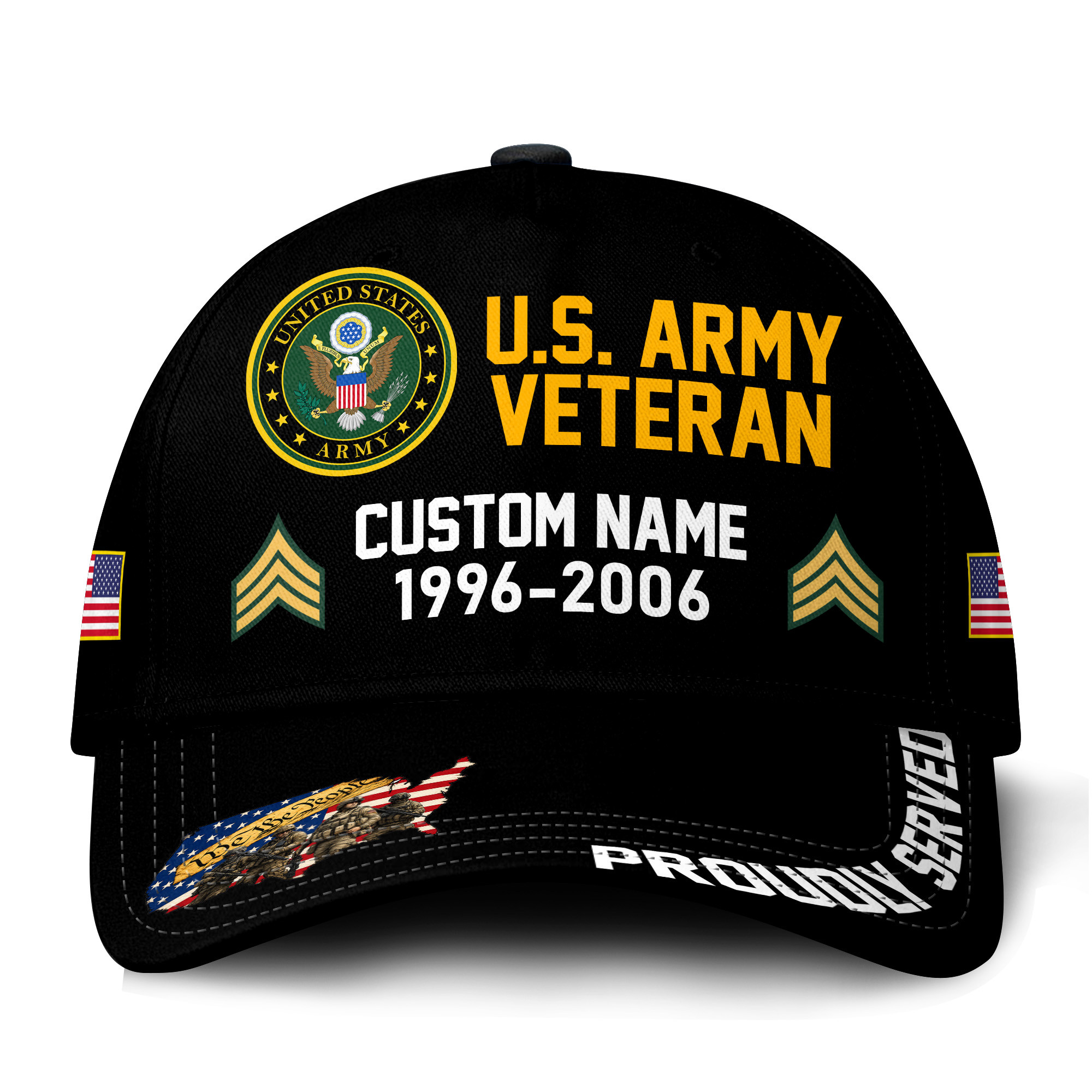 Premium Custom US Army Veteran Hat VPVC021141, Cap For Army Veterans, Gifts For Veterans Day, Father’s Day