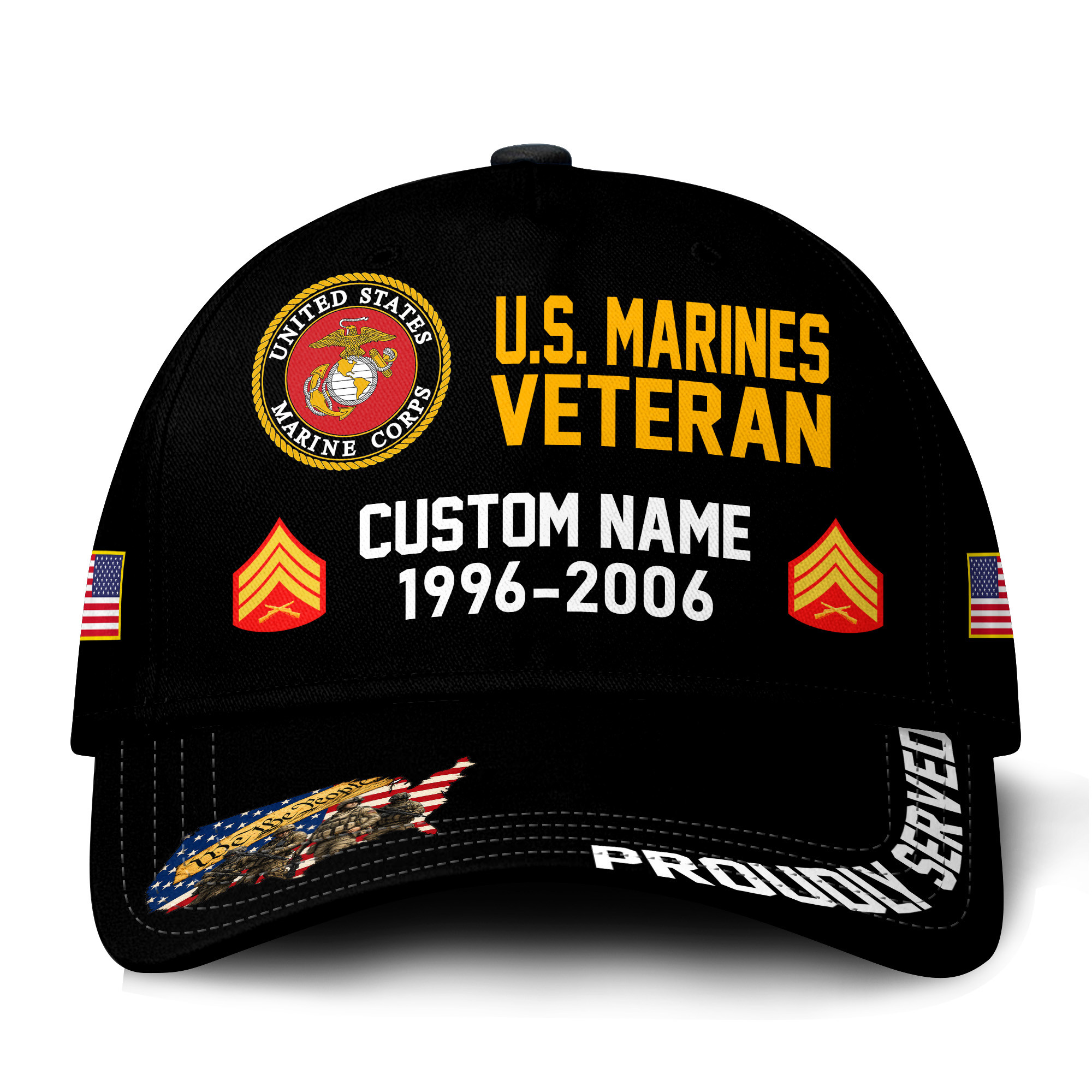 Premium Custom USMC Veteran Hat VPVC021143, Cap For Marine Veterans, Gifts For Veterans Day, Father’s Day