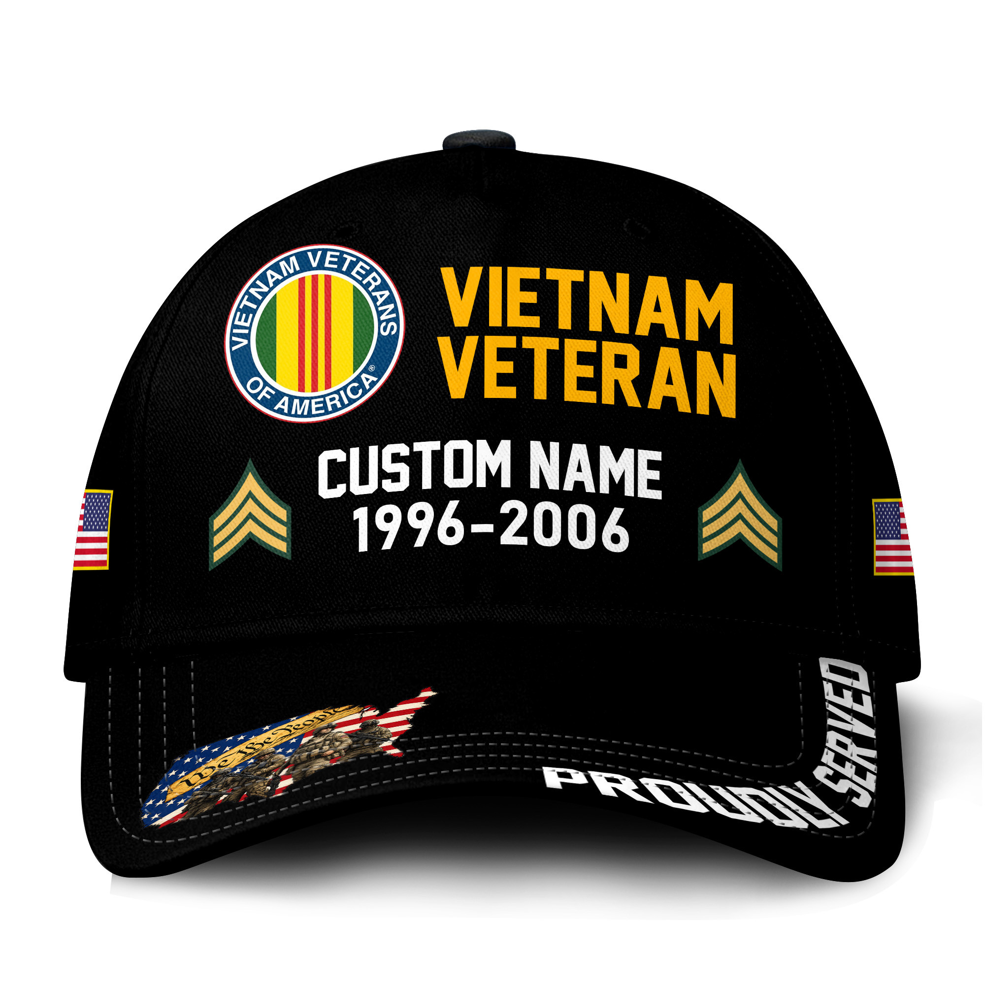 Premium Custom Vietnam Veteran Hat VPVC021146, Cap For Vietnam Veterans, Gifts For Veterans Day, Father’s Day