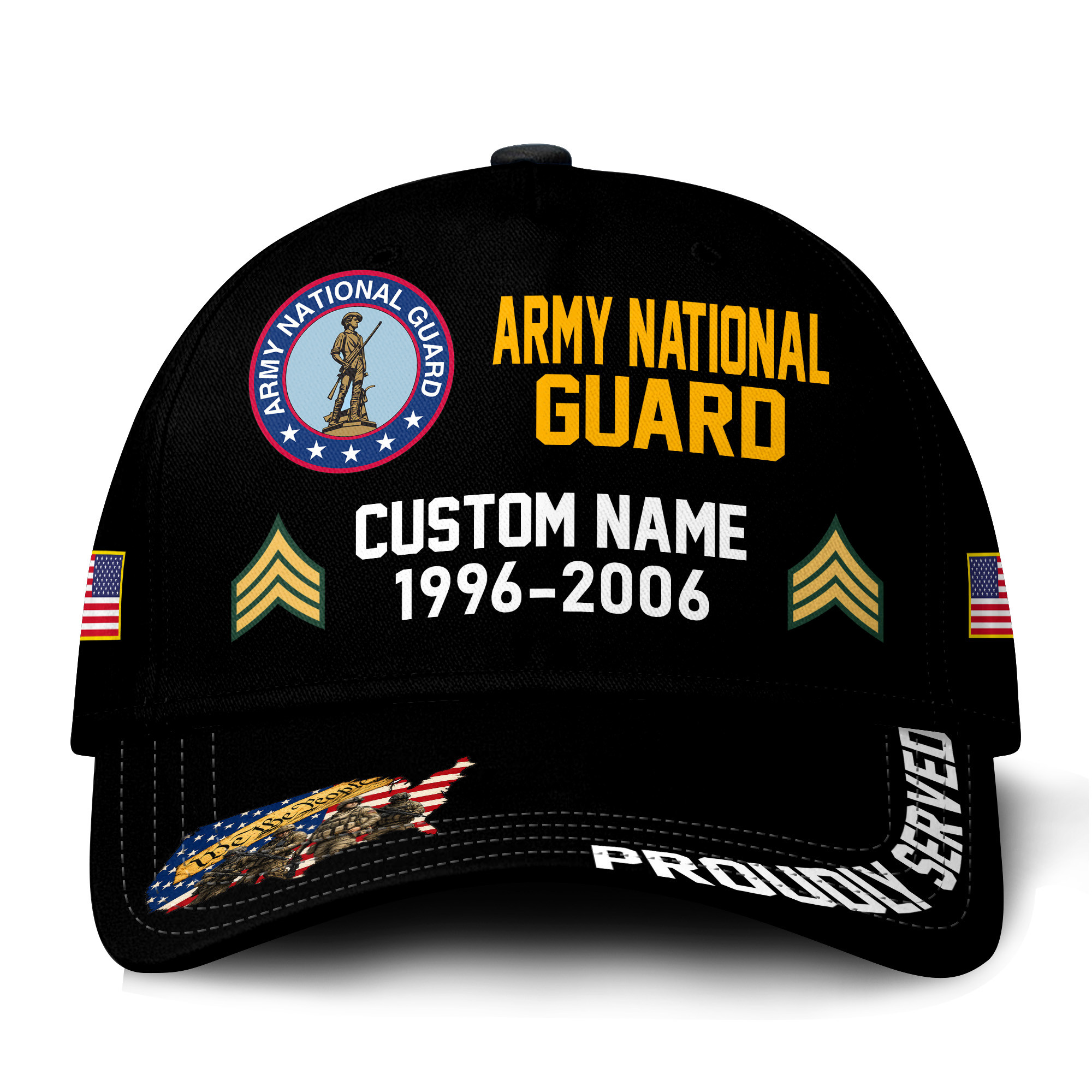 Premium Custom Army National Guard Veteran Hat VPVC021148, Cap For Army National Guard Veteran, Gifts For Veterans Day, Father’s Day