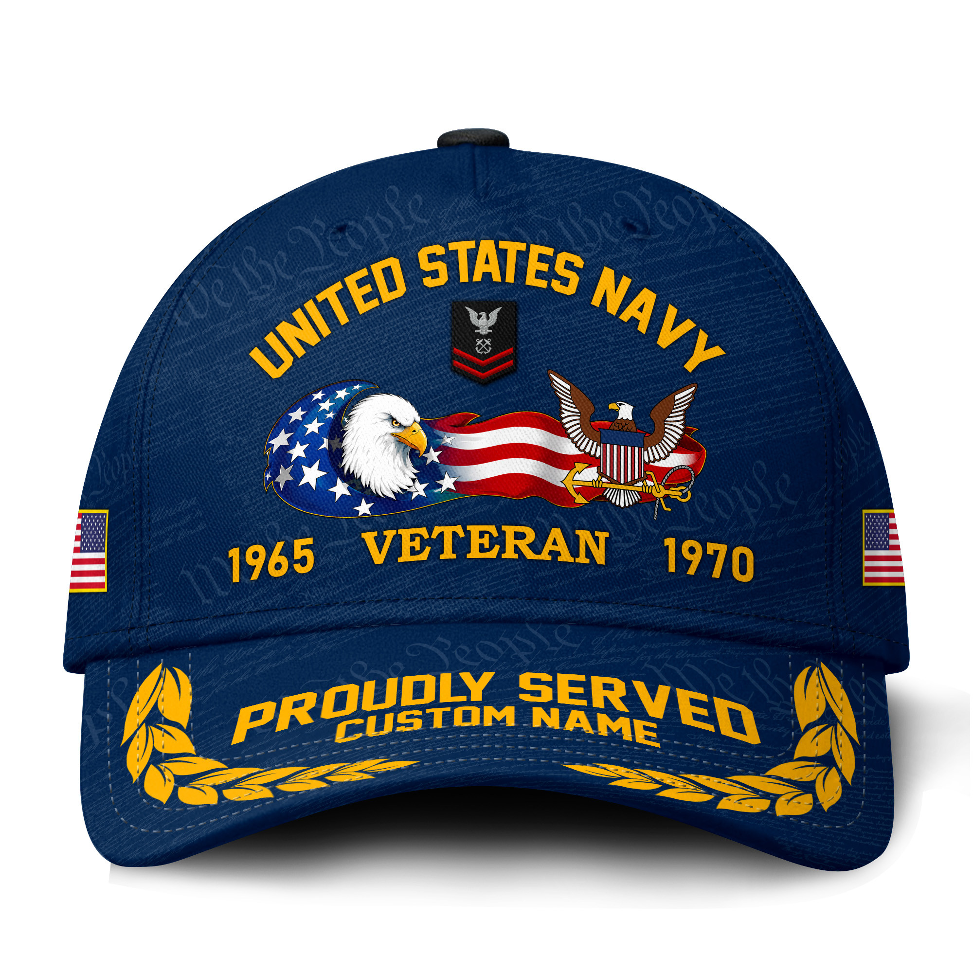 Premium Custom US Navy Veteran Hat VPVC021152, Cap For Navy Veterans, Gifts For Veterans Day, Father’s Day
