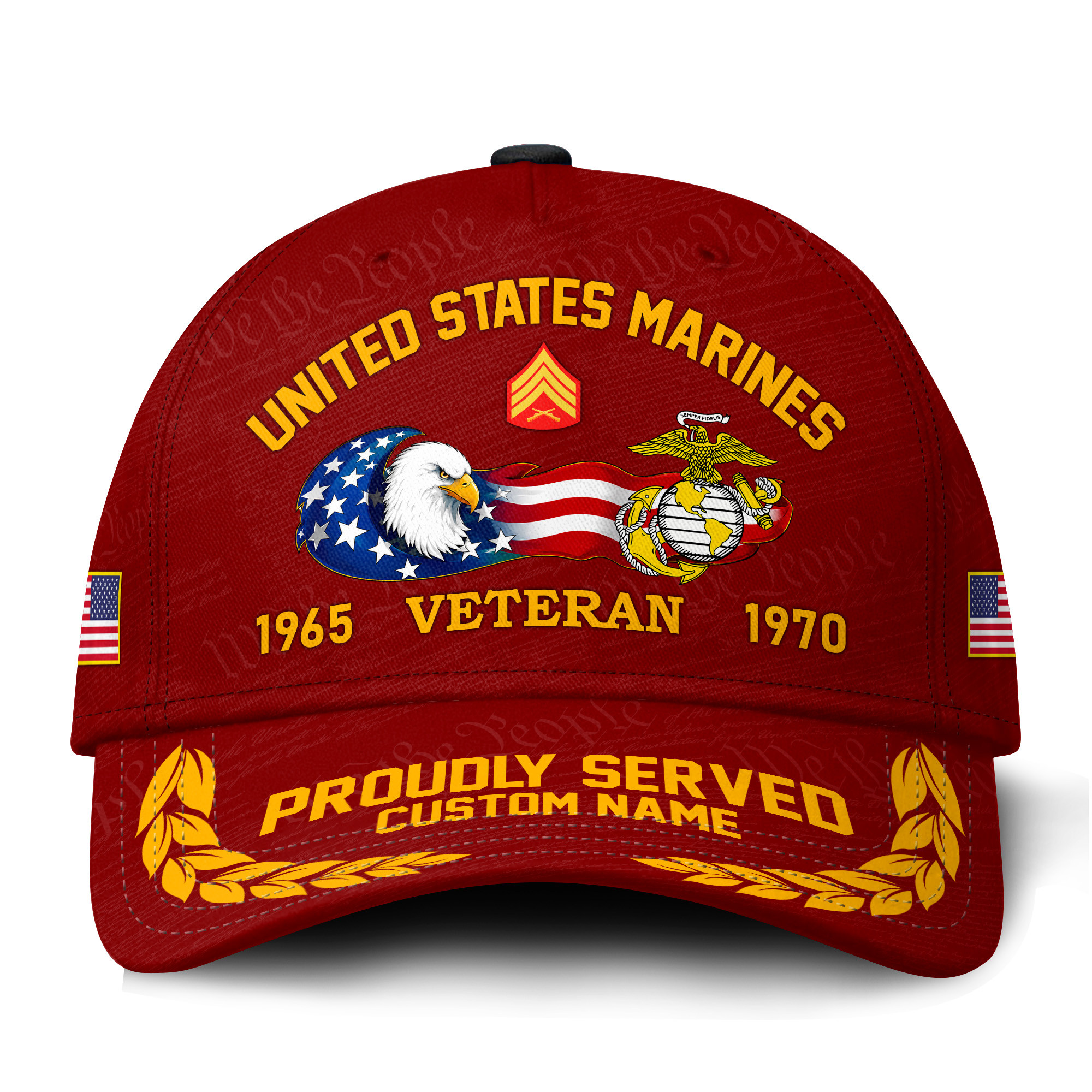 Premium Custom USMC Veteran Hat VPVC021153, Cap For Marine Veterans, Gifts For Veterans Day, Father’s Day