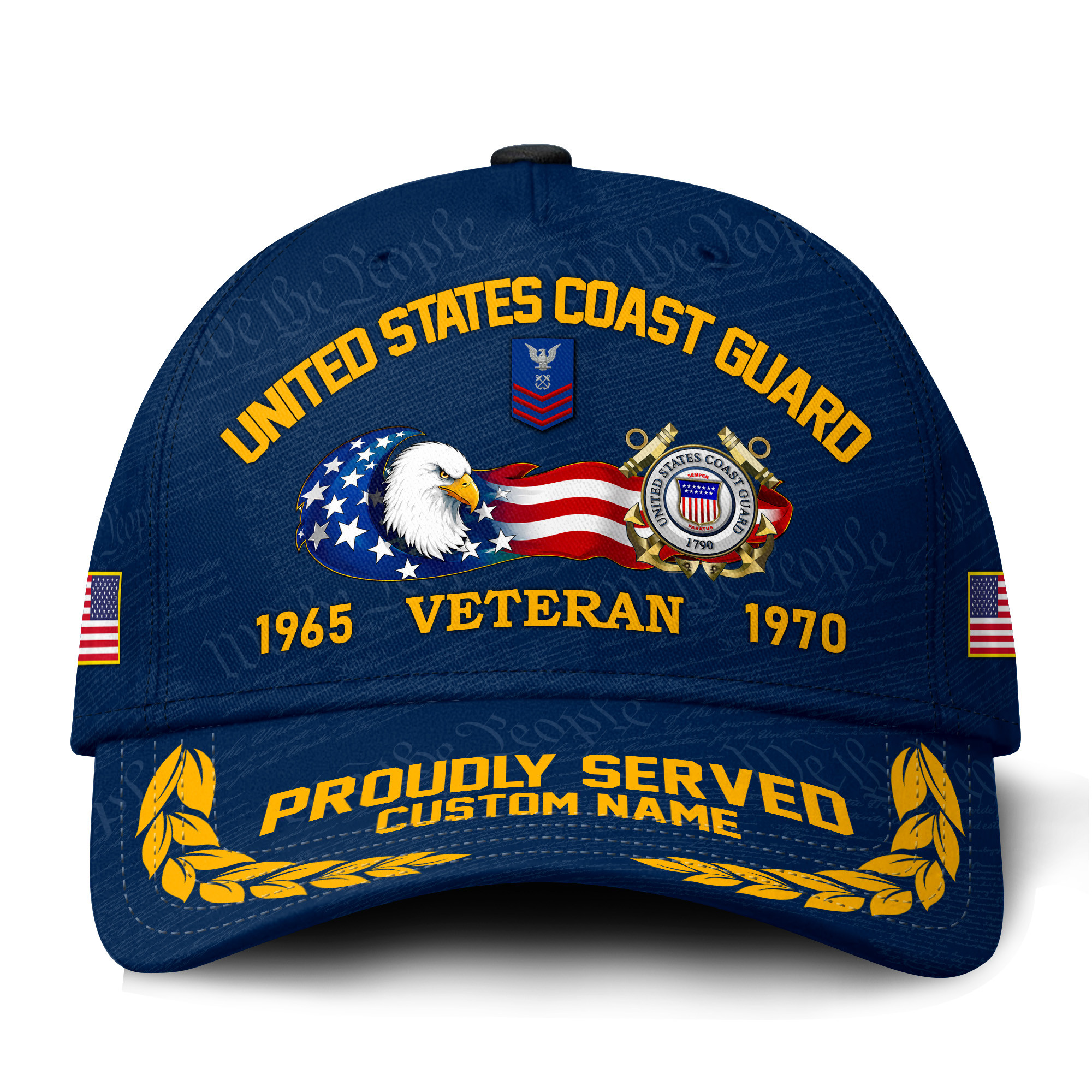 Premium Custom USCG Veteran Hat VPVC021155, Cap For Coast Guard Veterans, Gifts For Veterans Day, Father’s Day