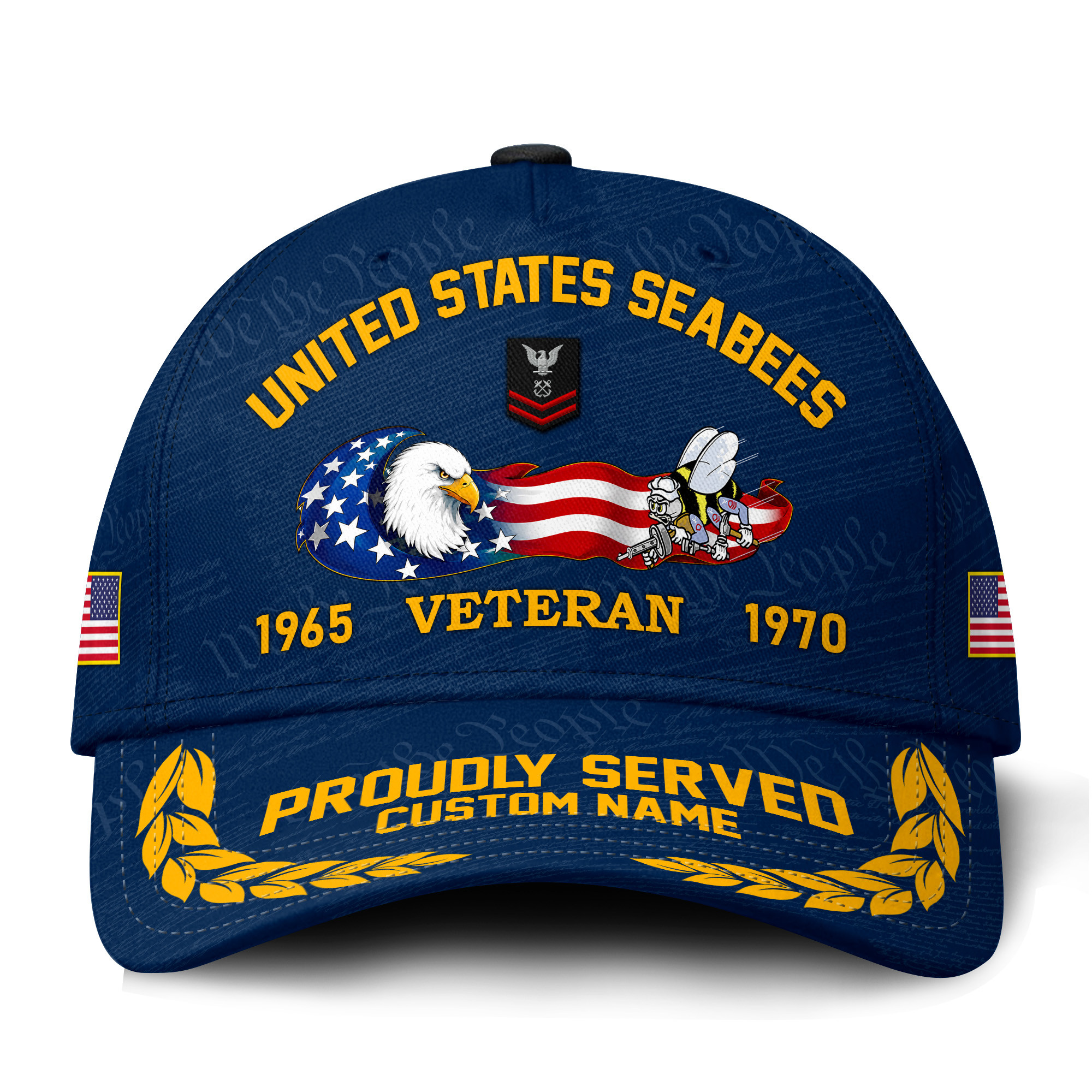 Premium Custom US Seabees Veteran Hat VPVC021159, Cap For Seabees Veteran, Gifts For Veterans Day, Father’s Day