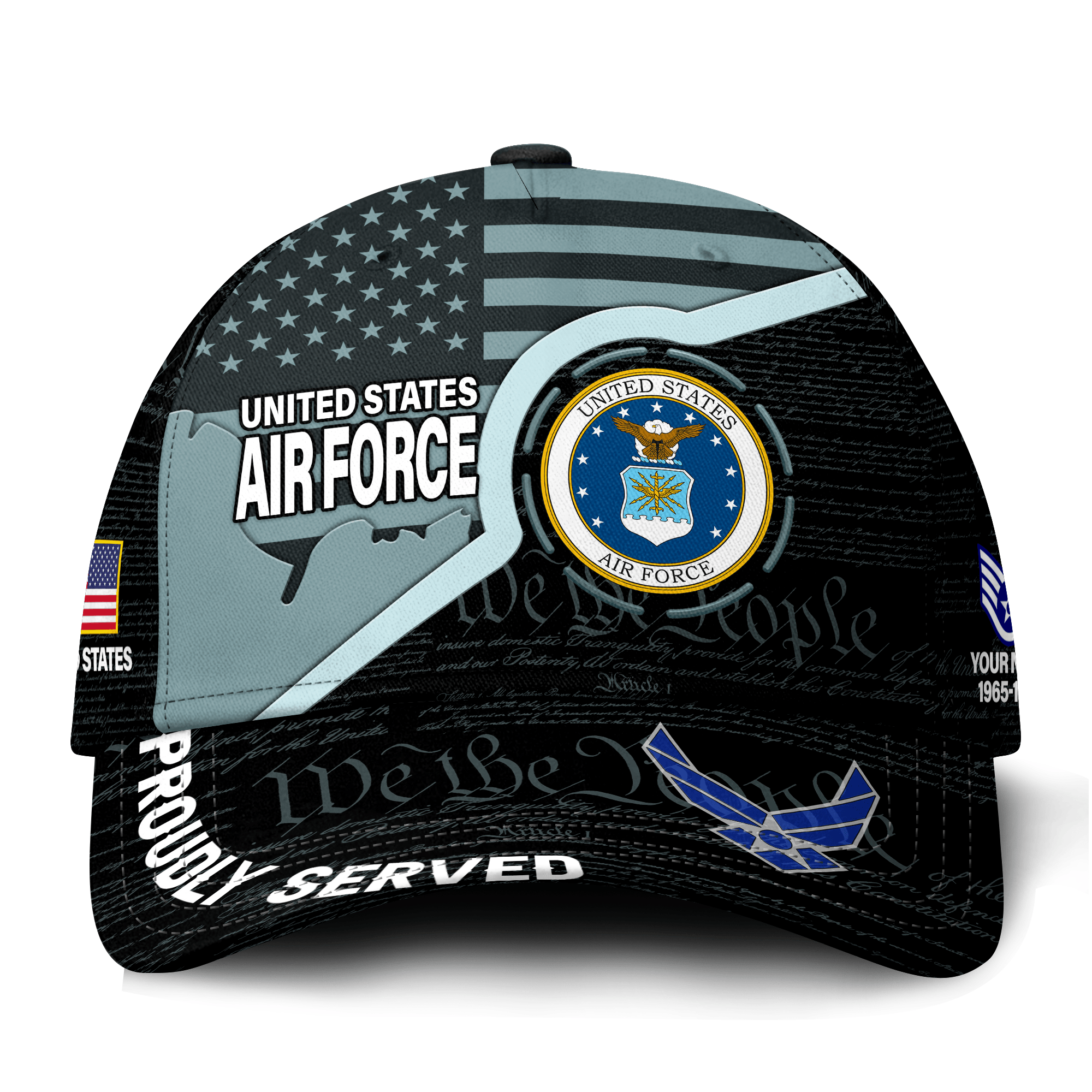 Premium Custom USAF Veteran Hat VPVC021184, Cap For Air Force Veterans, Gifts For Veterans Day, Father’s Day