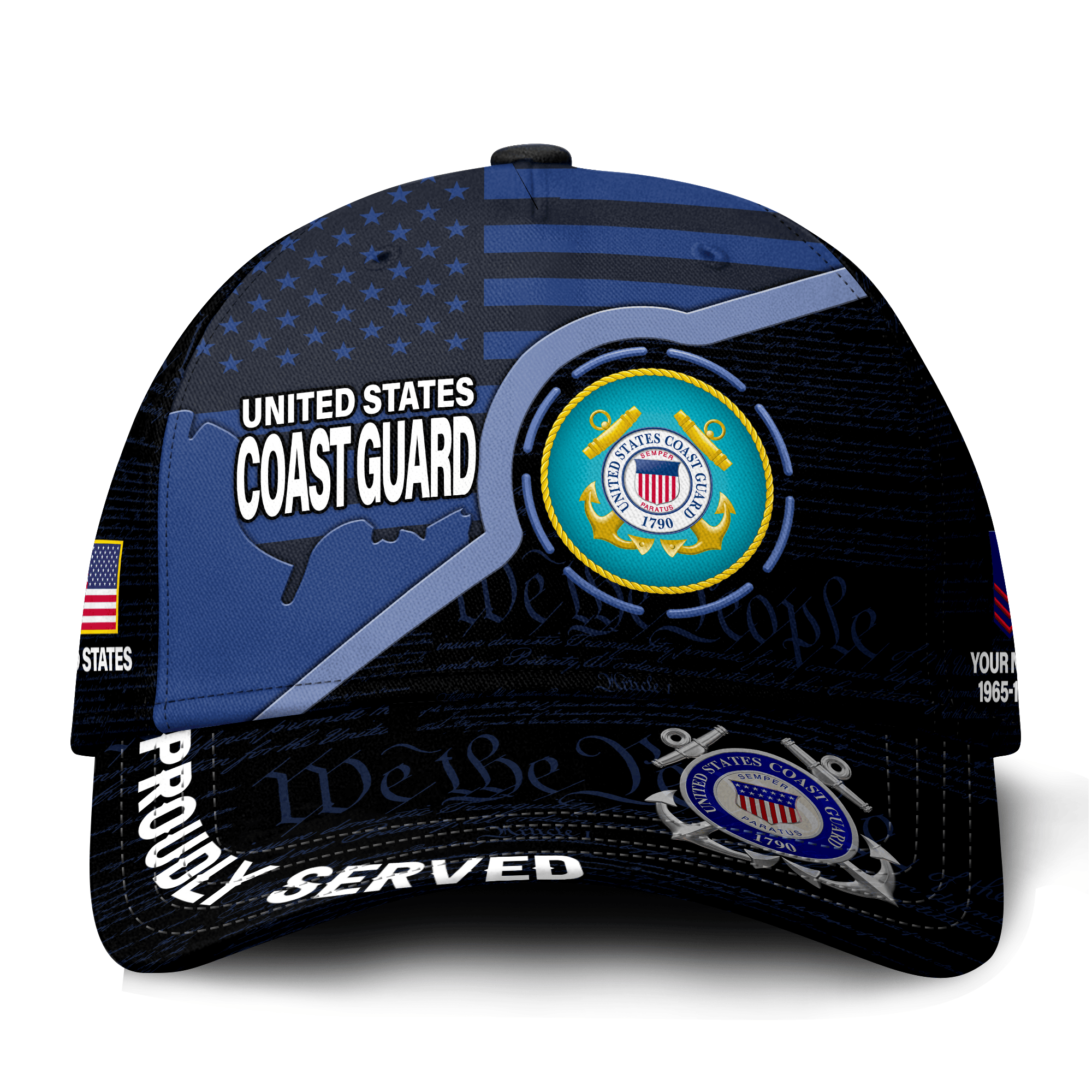 Premium Custom USCG Veteran Hat VPVC021185, Cap For Coast Guard Veterans, Gifts For Veterans Day, Father’s Day