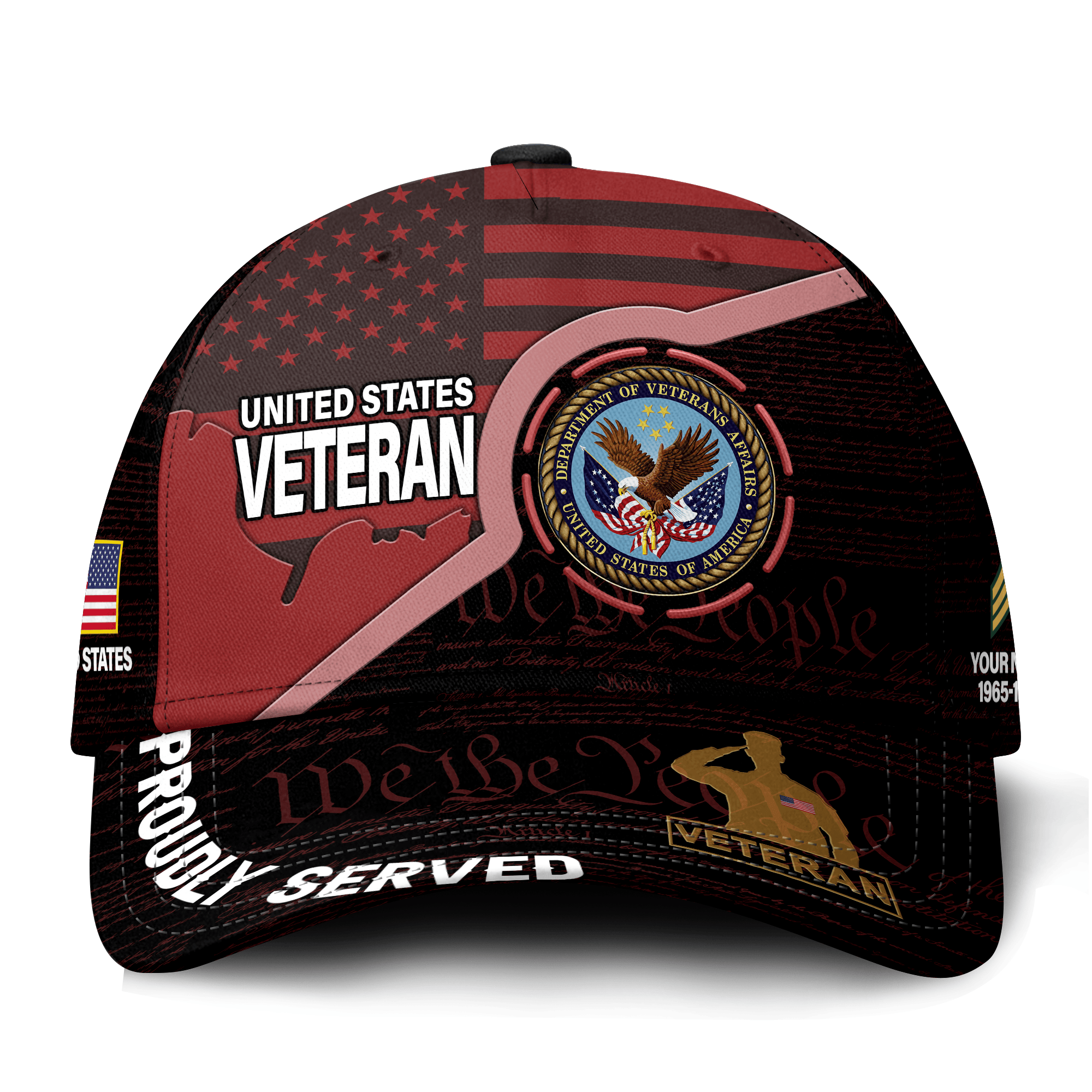 Premium Custom US Veteran Hat VPVC021187, Cap For US Veterans, Gifts For Veterans Day, Father’s Day