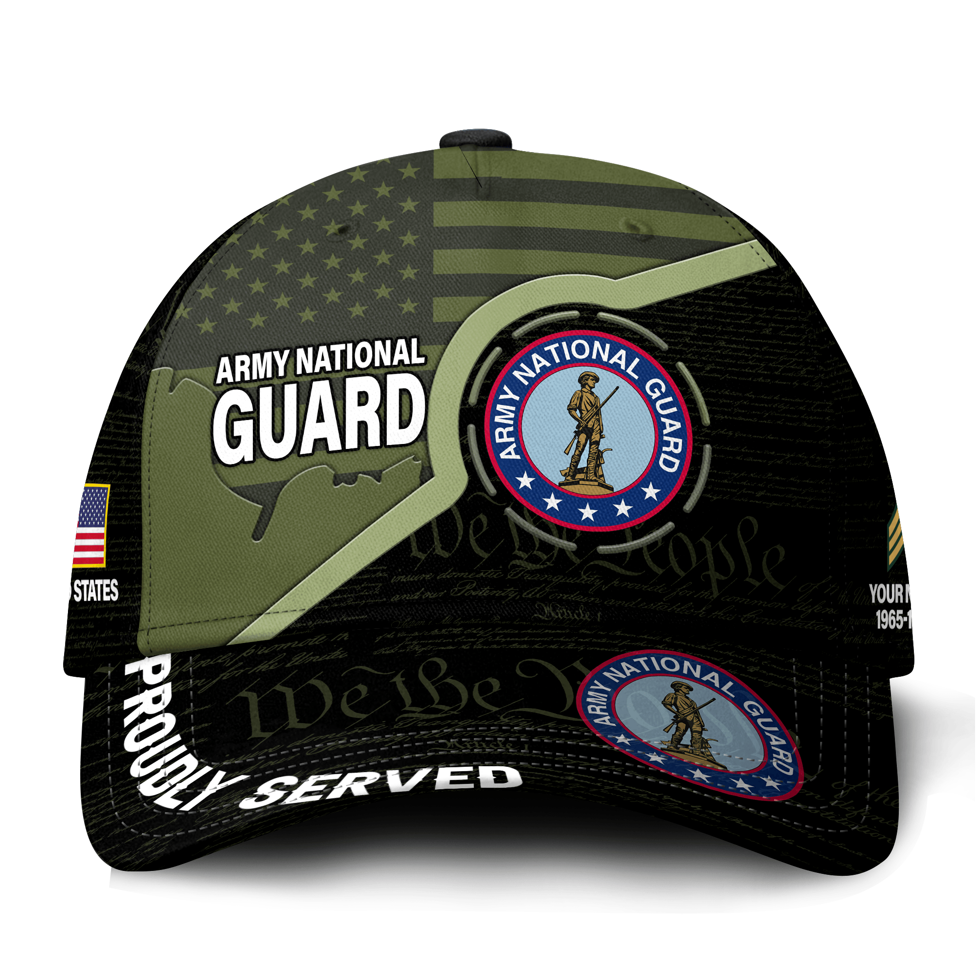 Premium Custom Army National Guard Veteran Hat VPVC021188, Cap For Army National Guard Veteran, Gifts For Veterans Day, Father’s Day