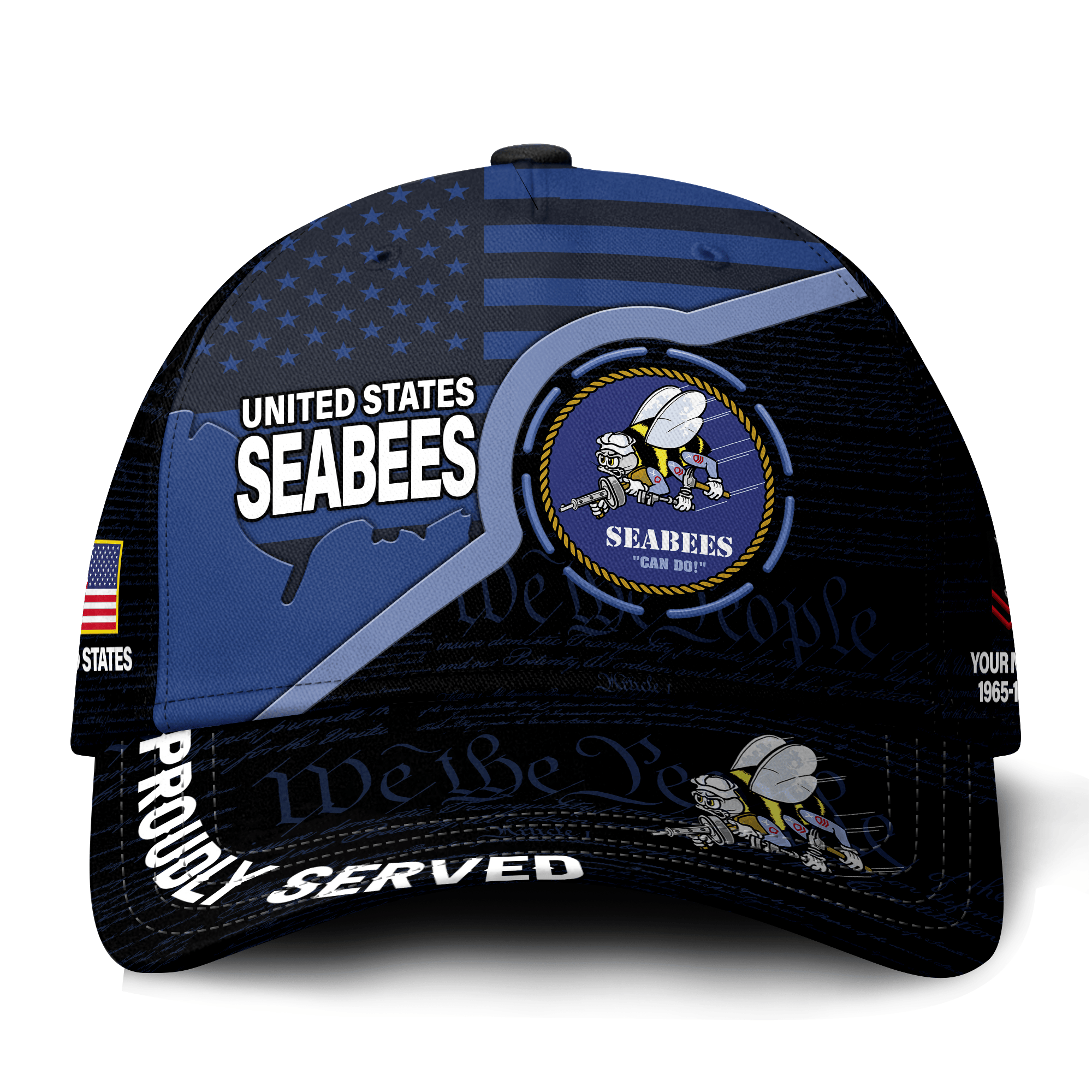 Premium Custom US Seabees Veteran Hat VPVC021189, Cap For Seabees Veteran, Gifts For Veterans Day, Father’s Day