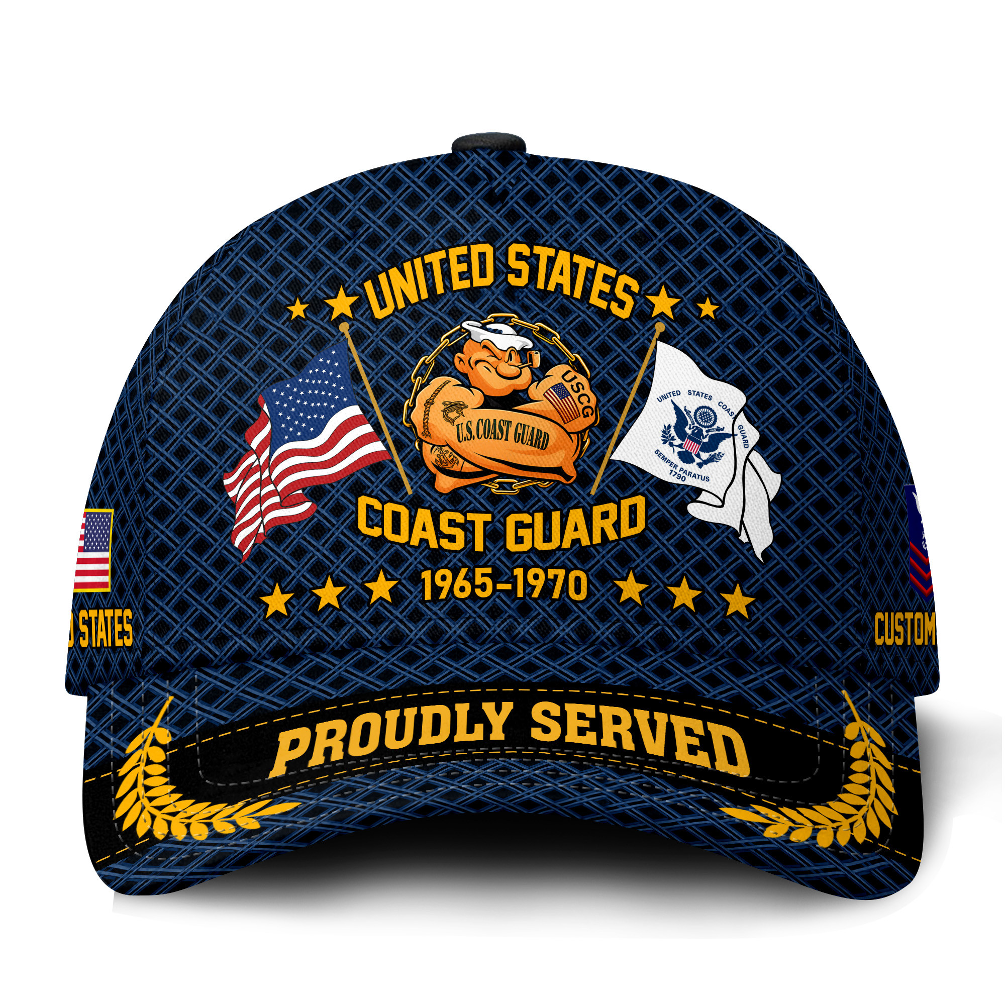 Premium Custom USCG Veteran Hat VPVC021205, Cap For Coast Guard Veterans, Gifts For Veterans Day, Father’s Day