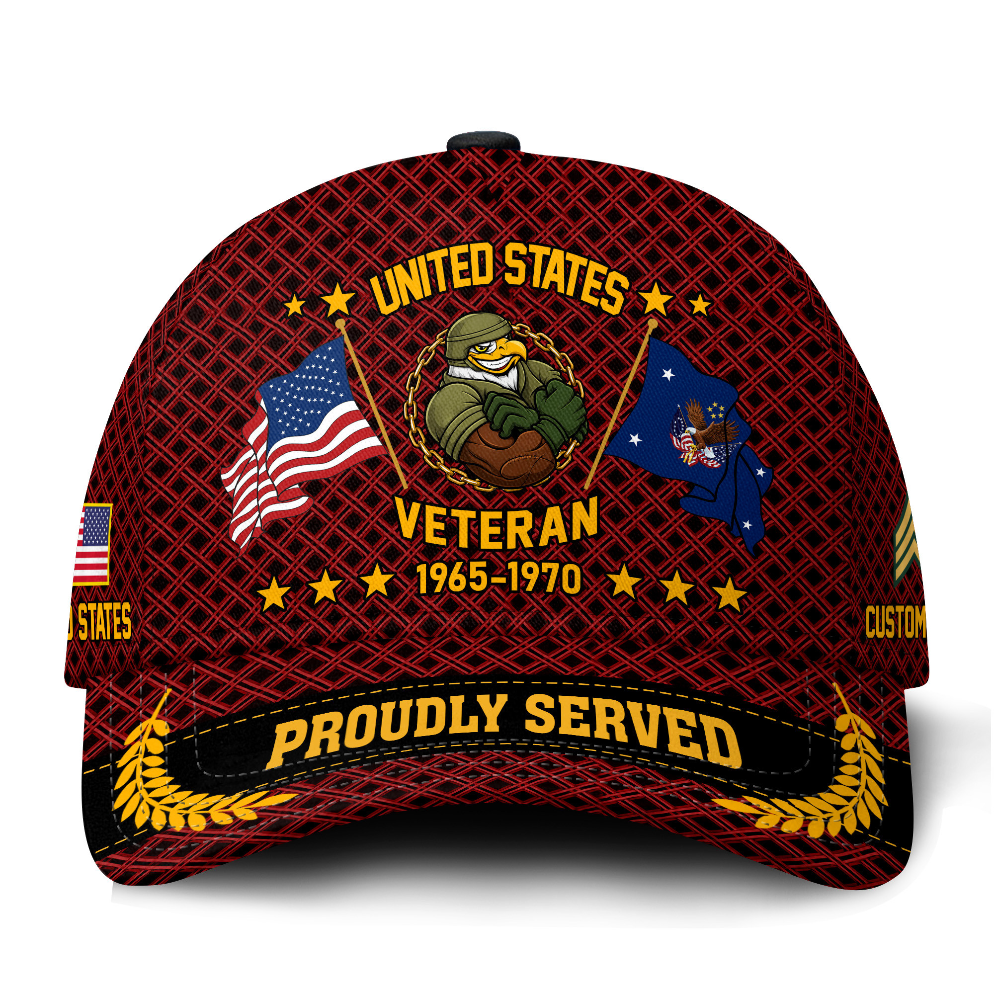 Premium Custom US Veteran Hat VPVC021207, Cap For US Veterans, Gifts For Veterans Day, Father’s Day