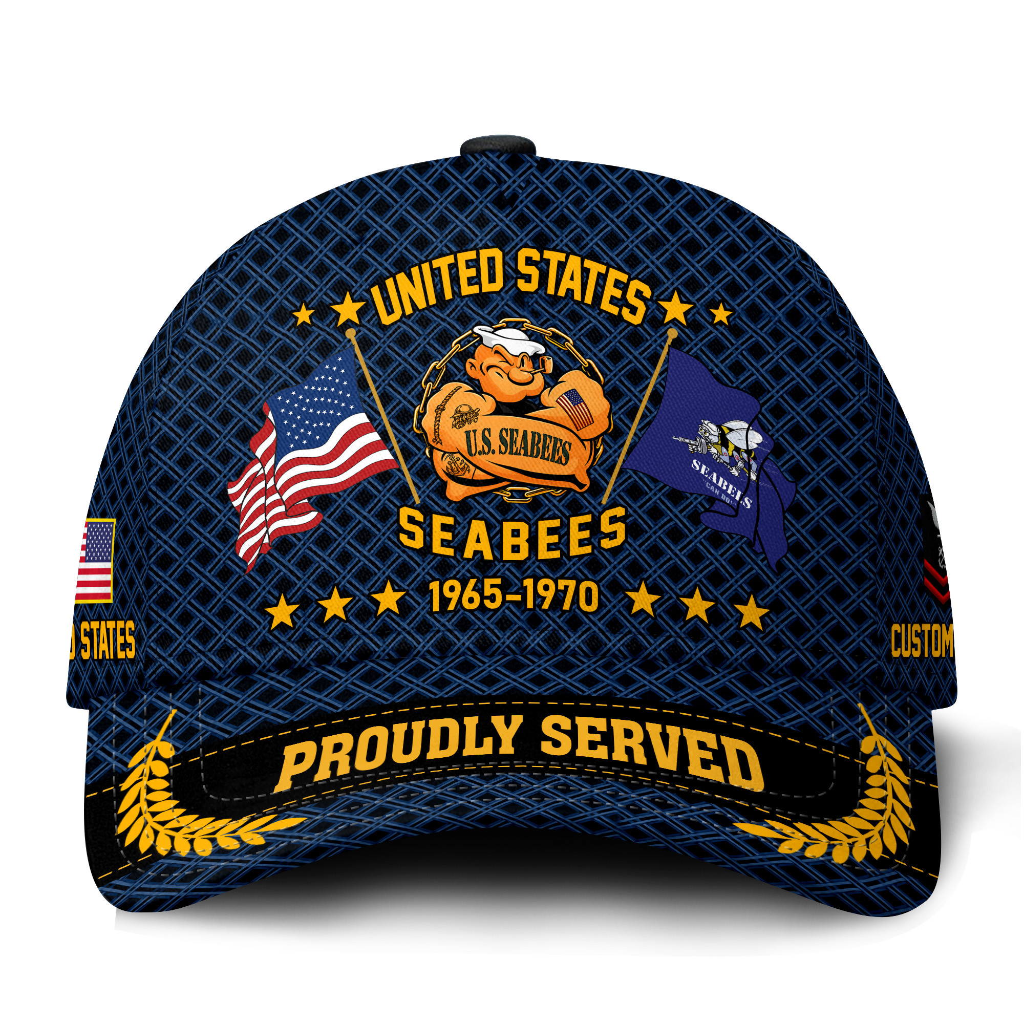 Premium Custom US Seabees Veteran Hat VPVC021209, Cap For Seabees Veteran, Gifts For Veterans Day, Father’s Day