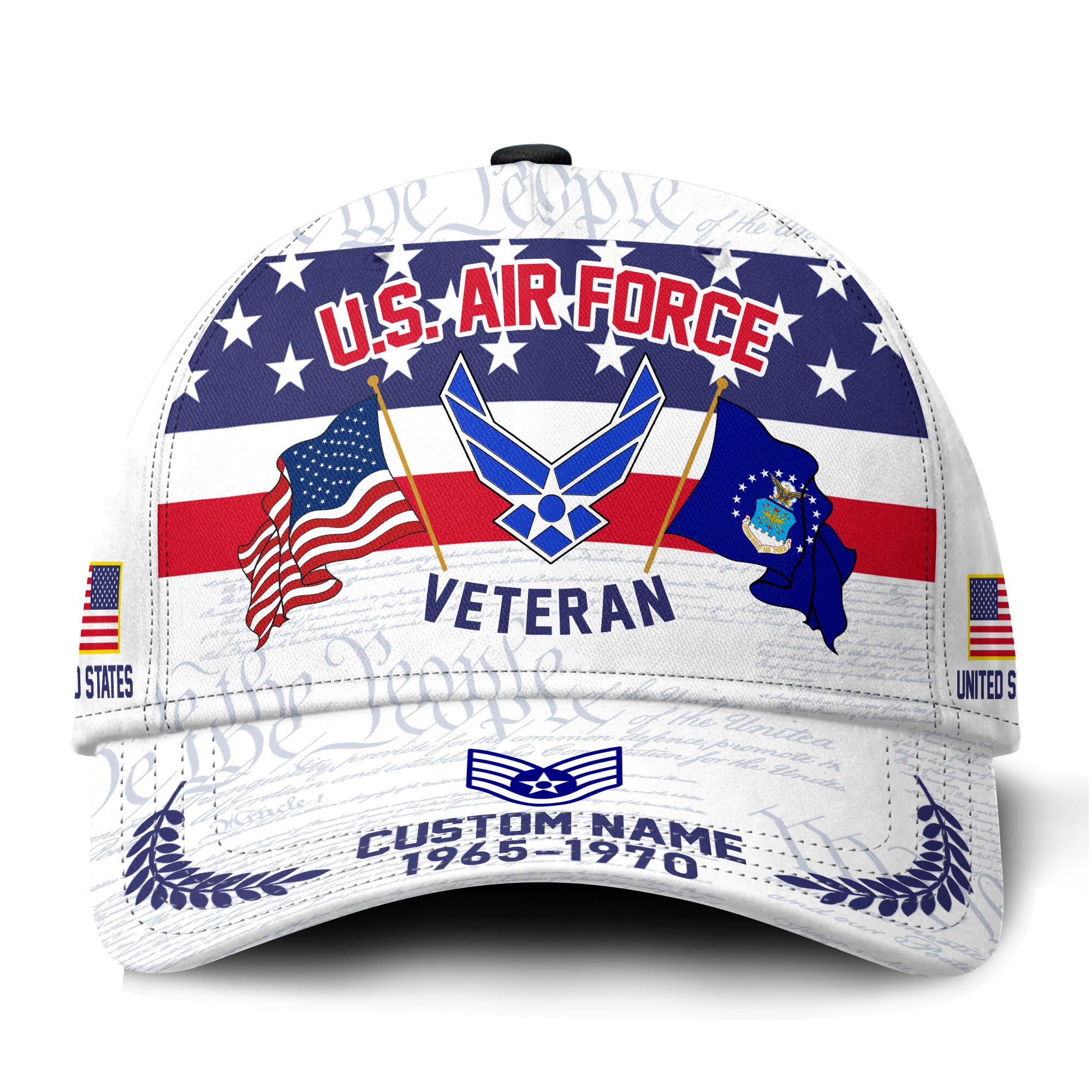 Premium Custom USAF Veteran Hat VPVC021214, Cap For Air Force Veterans, Gifts For Veterans Day, Father’s Day