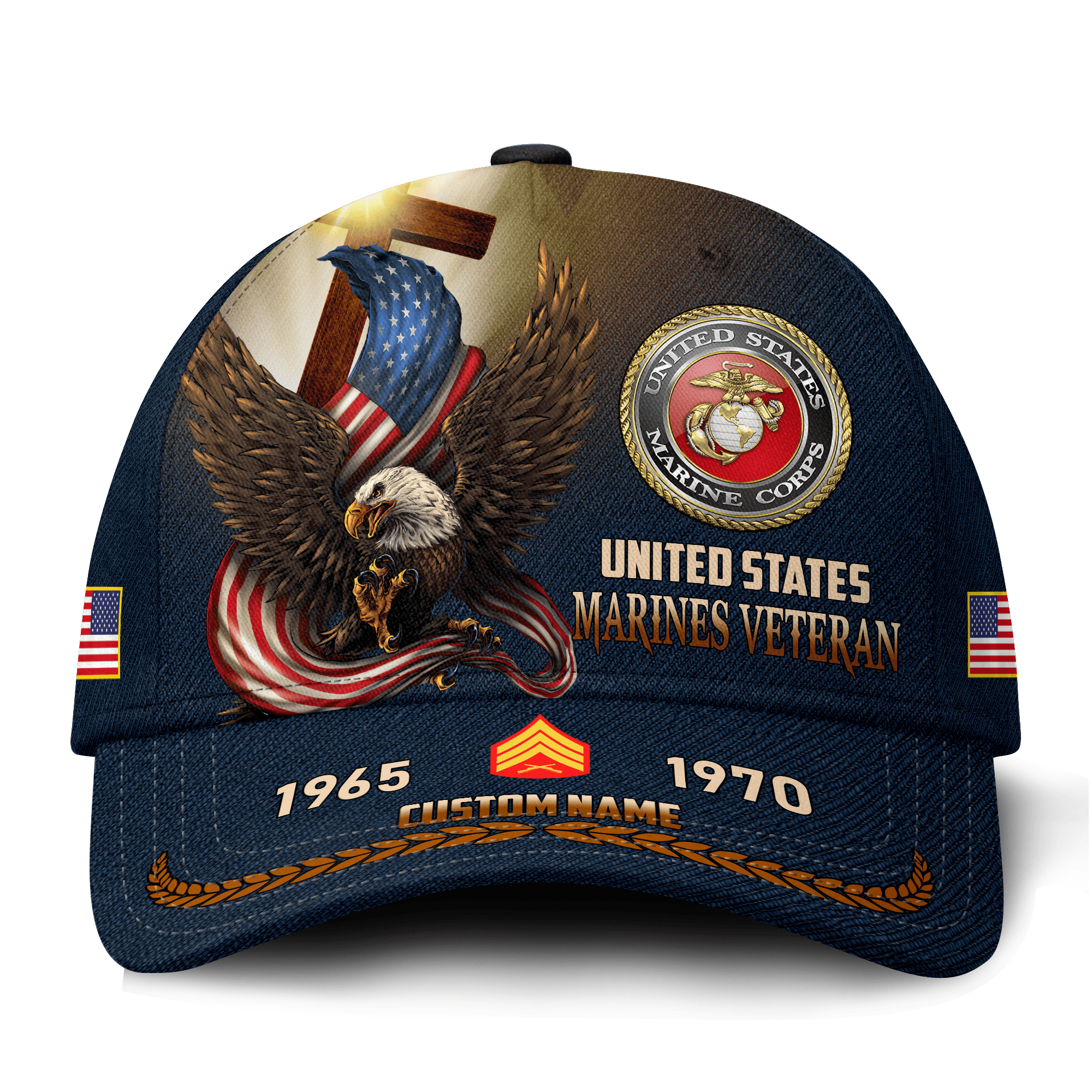 Premium Custom USMC Veteran Hat VPVC021223, Cap For Marine Veterans, Gifts For Veterans Day, Father’s Day